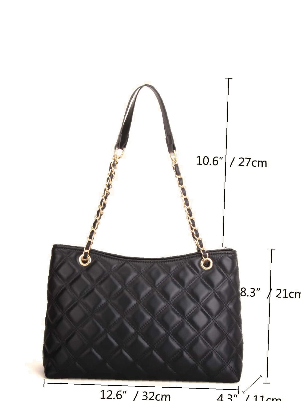 Futurecen - Quilted Chain Tote Bag  - Women Tote Bags