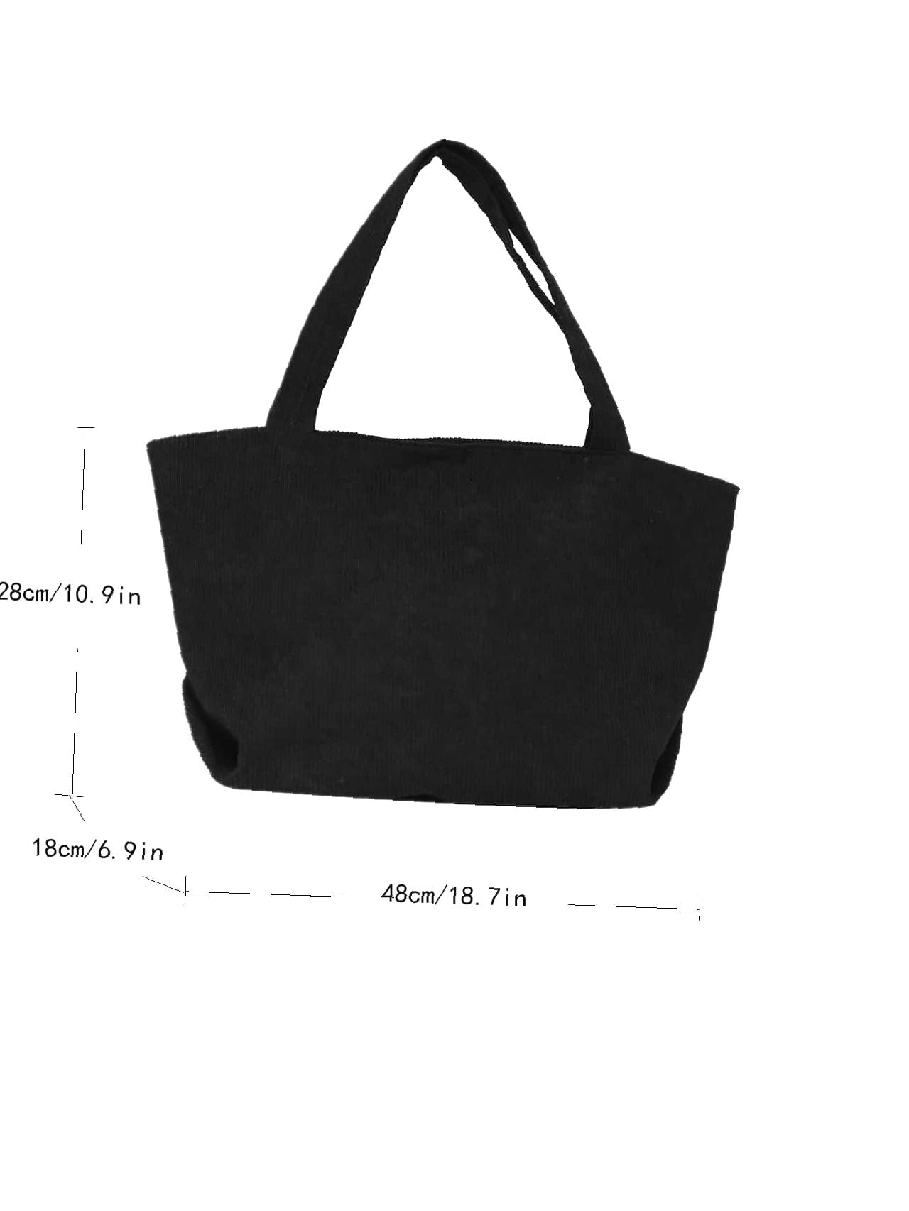 Futurecen - Minimalist Corduroy Shoulder Tote Bag  - Women Tote Bags