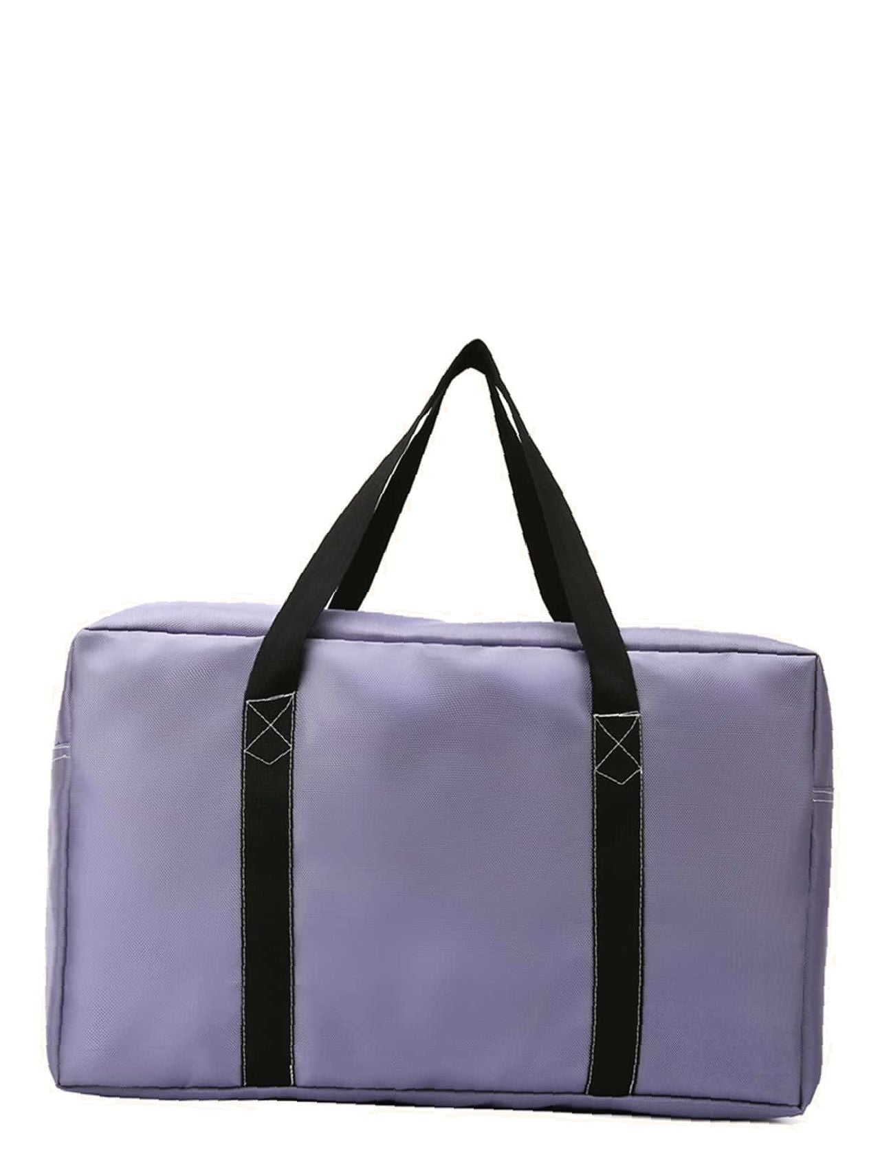 Futurecen - Contrast Binding Large Capacity Duffel Bag  - Women Tote Bags