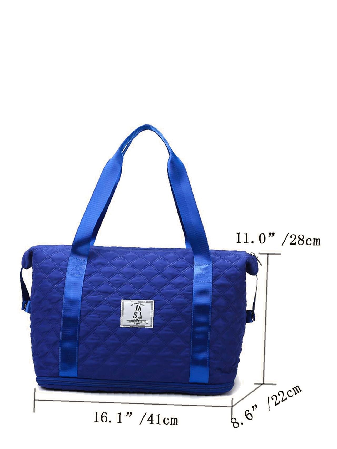 Futurecen - Quilted Patch Detail Duffel Bag  - Women Tote Bags