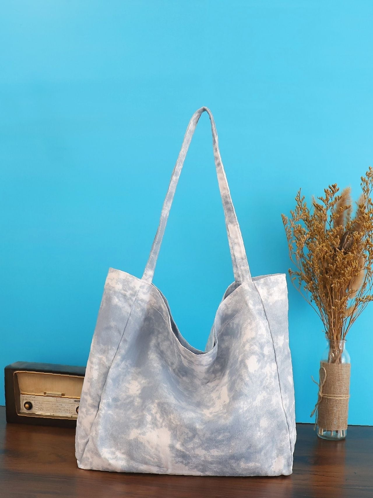 Futurecen - Tie Dye Pattern Shoulder Tote Bag  - Women Tote Bags