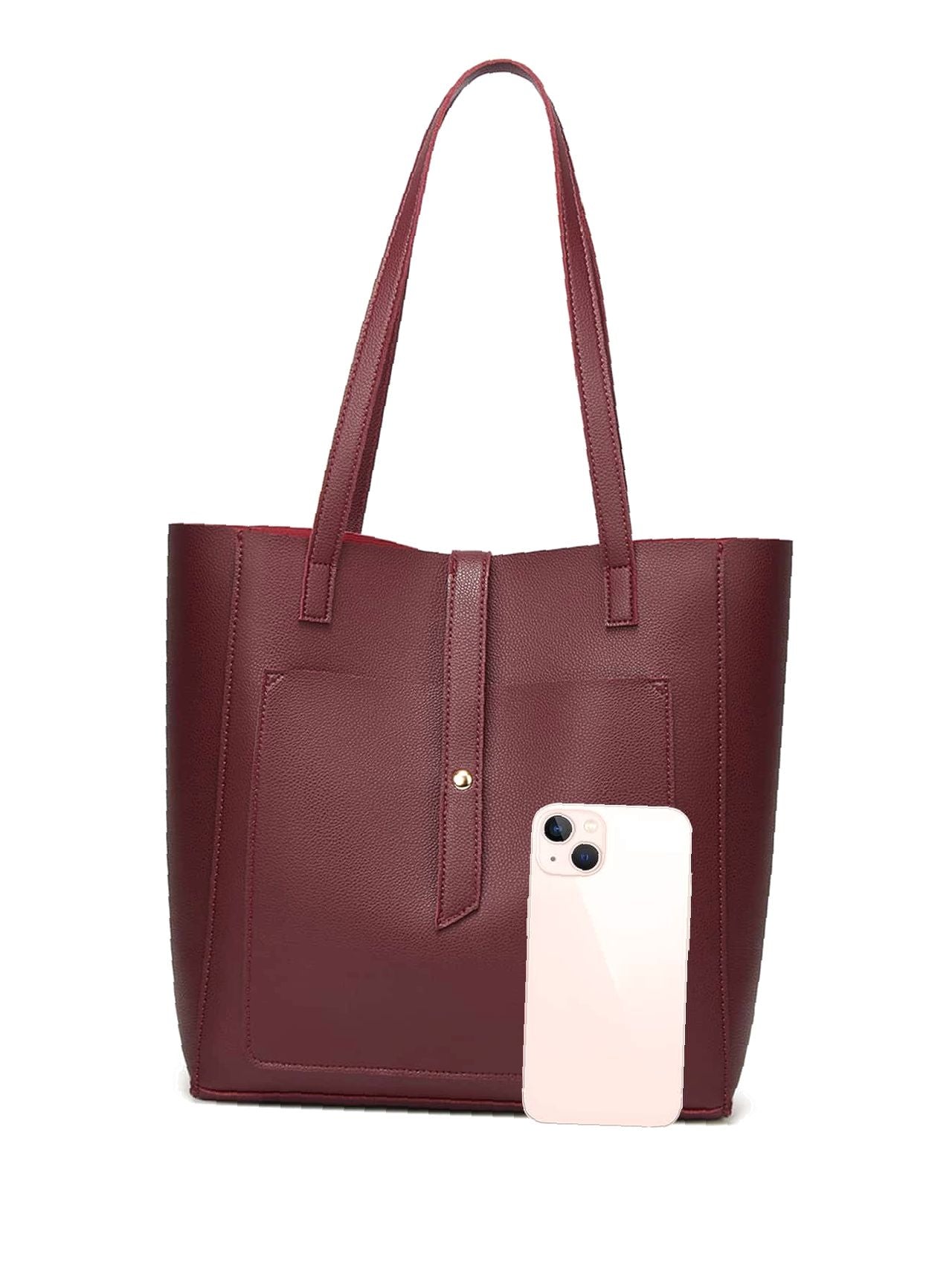 Futurecen - Studded Decor Shoulder Tote Bag  - Women Tote Bags