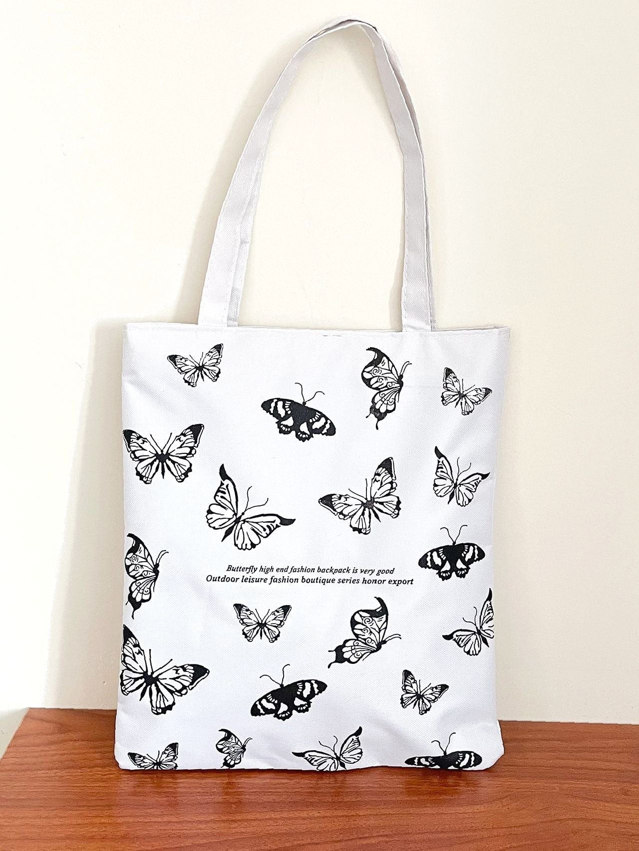 Futurecen - Butterfly Graphic Shopper Bag  - Women Tote Bags