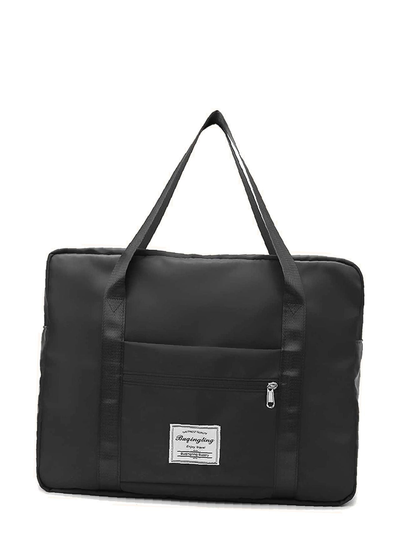 Futurecen - Letter Patch Large Capacity Duffle Bag  - Women Tote Bags