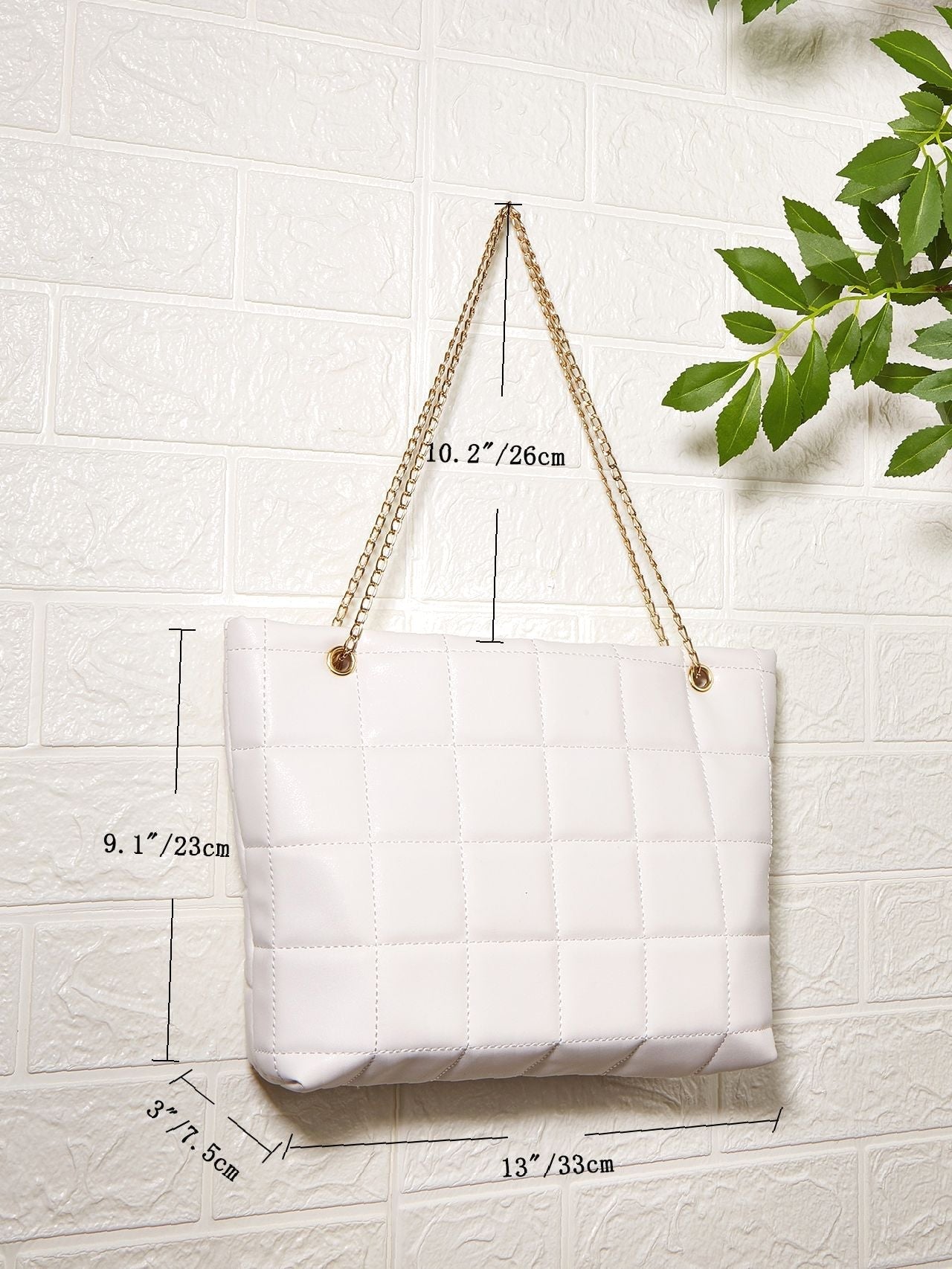 Futurecen - Quilted Chain Tote Bag  - Women Tote Bags