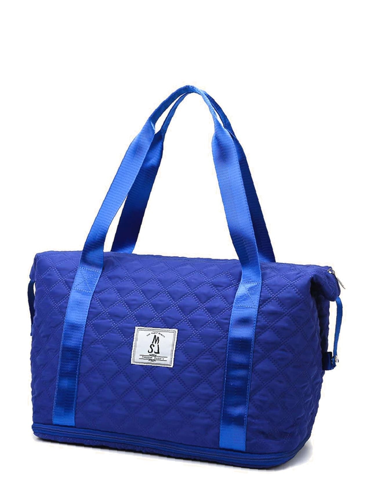 Futurecen - Quilted Patch Detail Duffel Bag  - Women Tote Bags