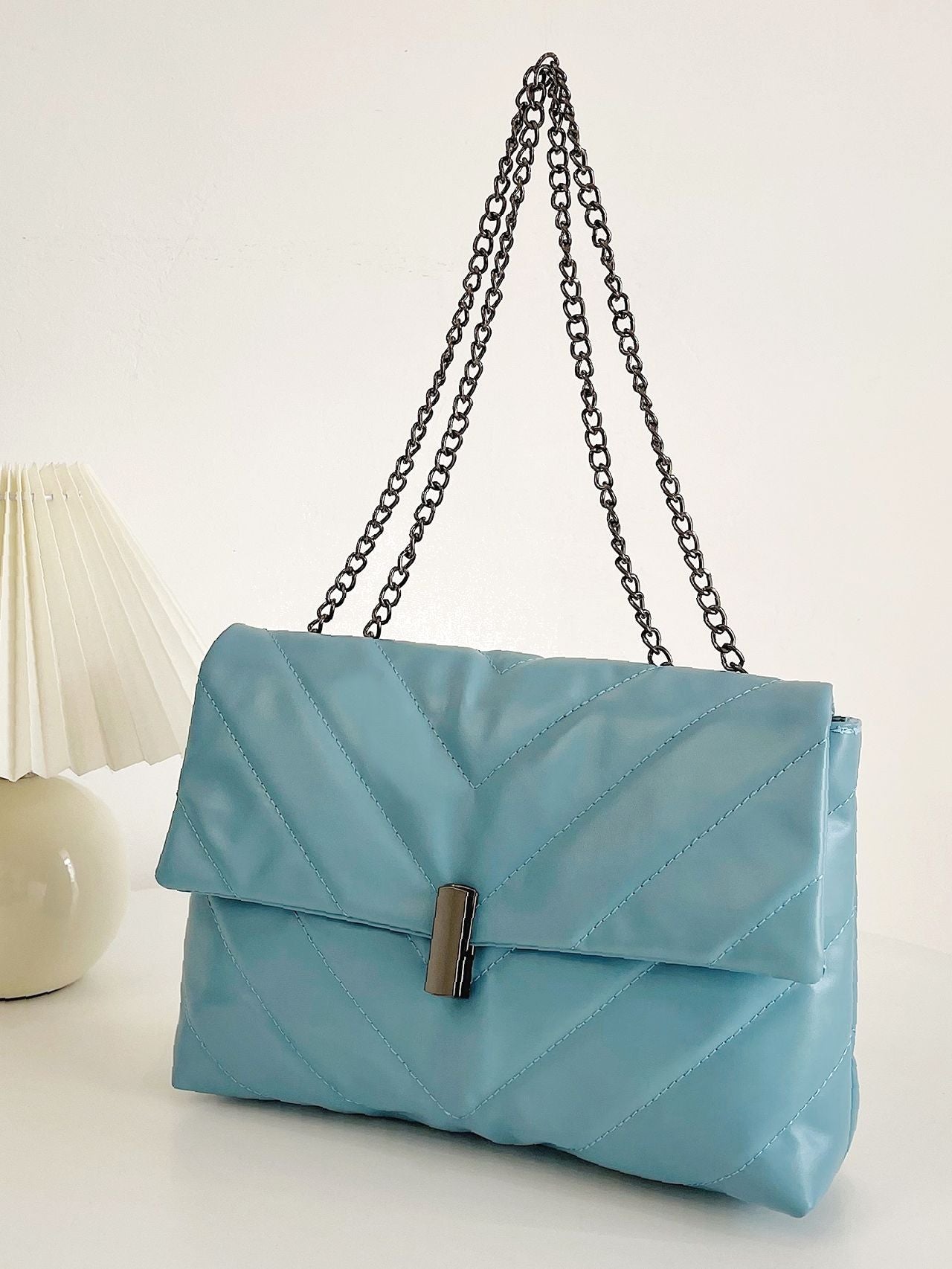 Futurecen - Chevron Chain Tote Bag  - Women Tote Bags