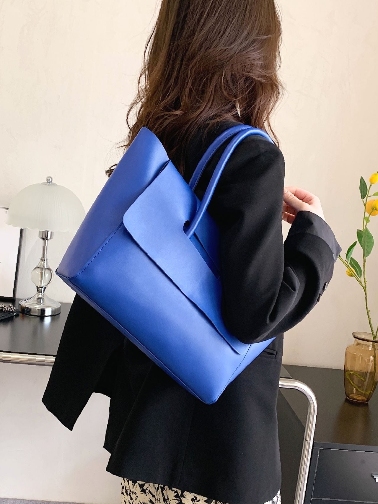 Futurecen - Minimalist Flap Large Capacity Tote Bag  - Women Tote Bags