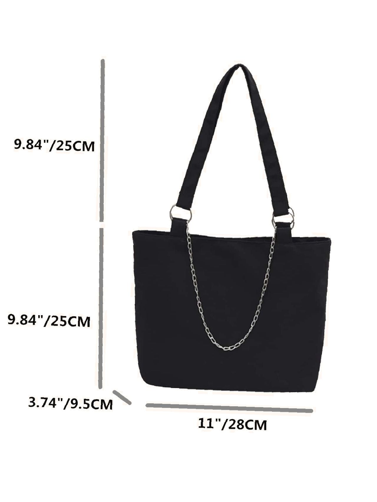 Futurecen - Minimalist Chain Decor Tote Bag  - Women Tote Bags