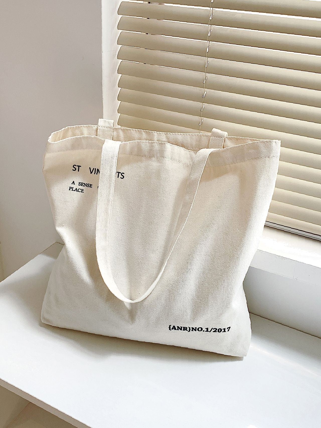 Futurecen - Letter Graphic Shopper Bag  - Women Tote Bags