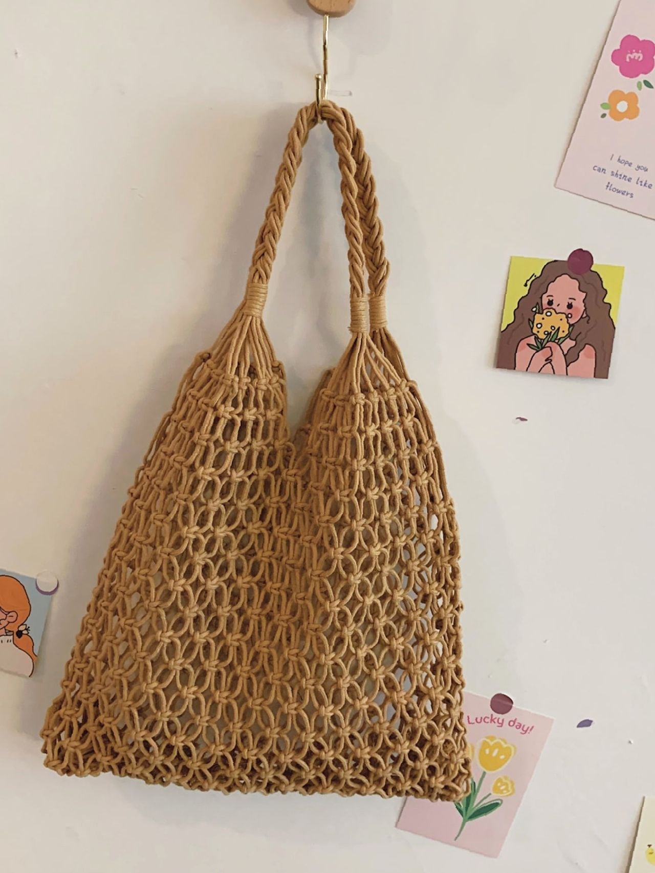 Futurecen - Minimalist Hollow Out Straw Bag  - Women Tote Bags