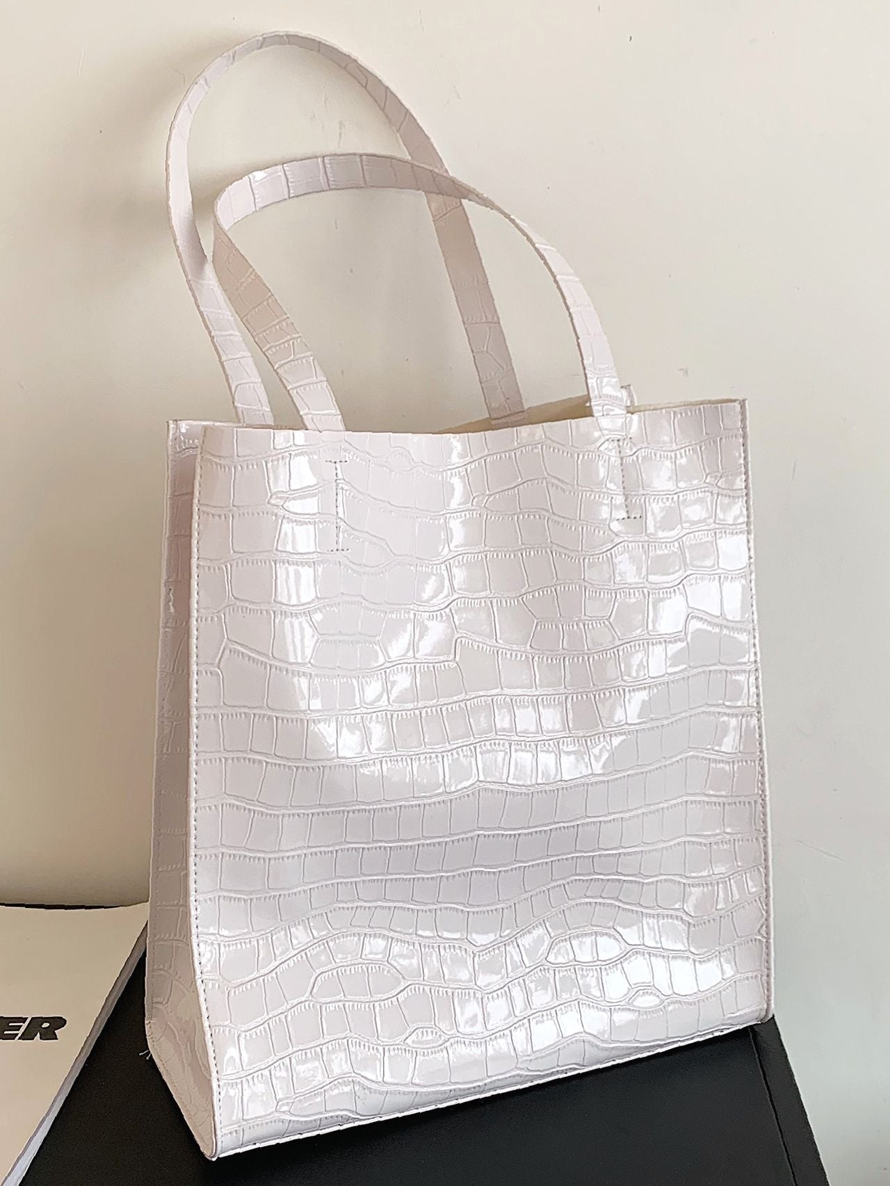 Futurecen - Croc Embossed Tote Bag  - Women Tote Bags