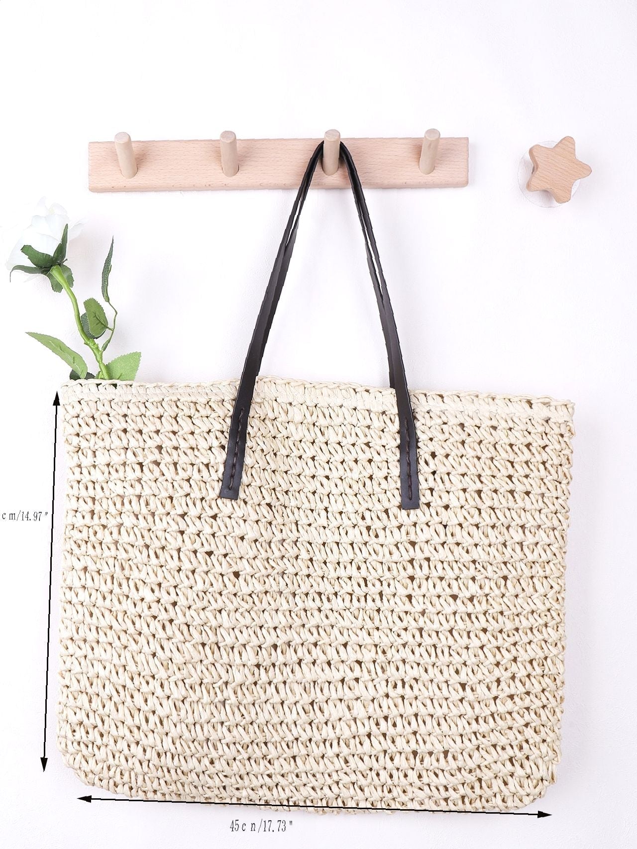 Futurecen - Minimalist Large Capacity Straw Bag  - Women Tote Bags