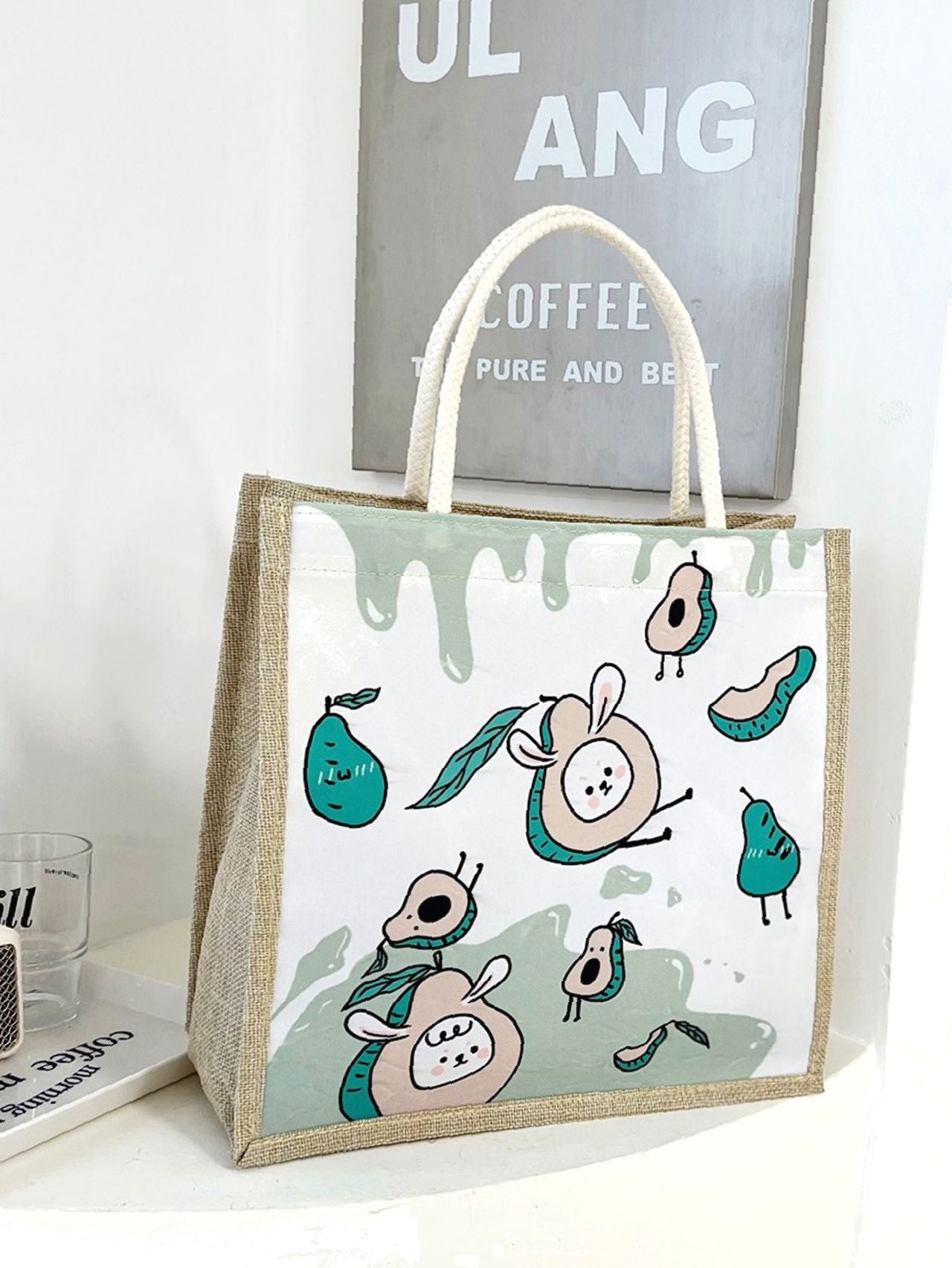 Futurecen - Cartoon Graphic Top Handle Bag  - Women Tote Bags