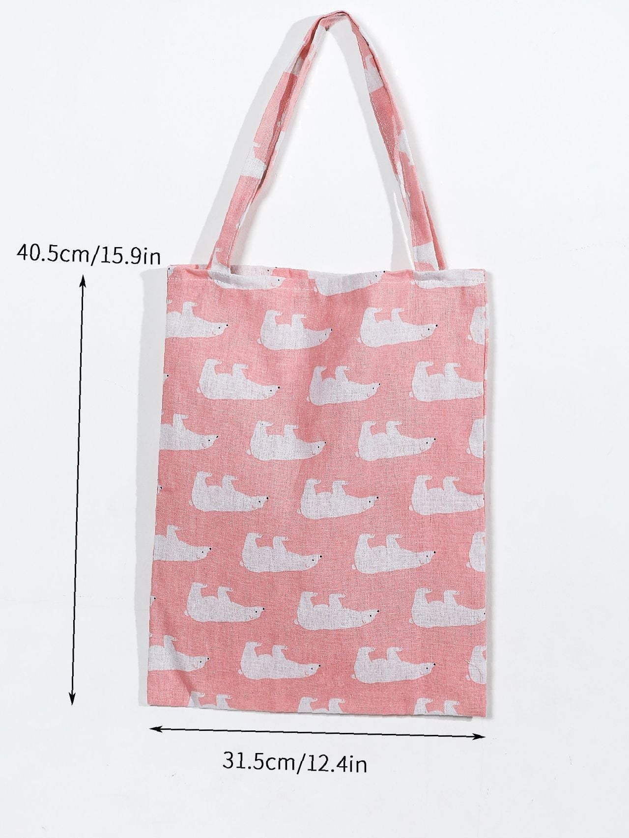 Futurecen - Two Tone Cartoon Pattern Shopper Bag  - Women Tote Bags