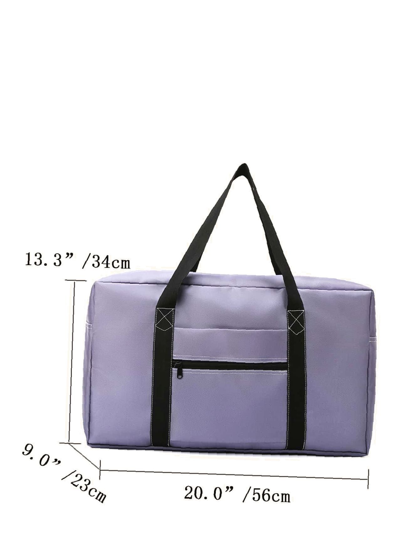 Futurecen - Contrast Binding Large Capacity Duffel Bag  - Women Tote Bags