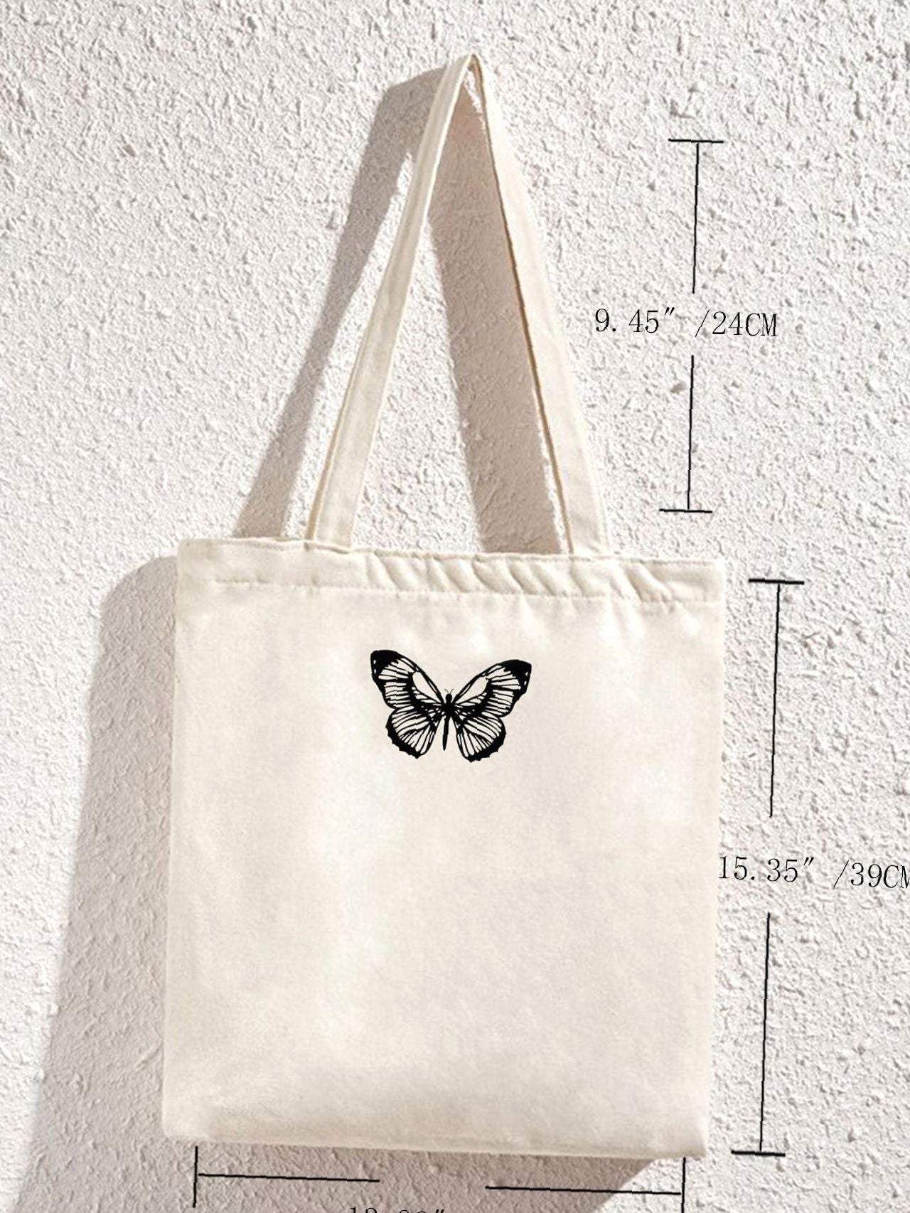 Futurecen - Butterfly Graphic Shopper Bag  - Women Tote Bags