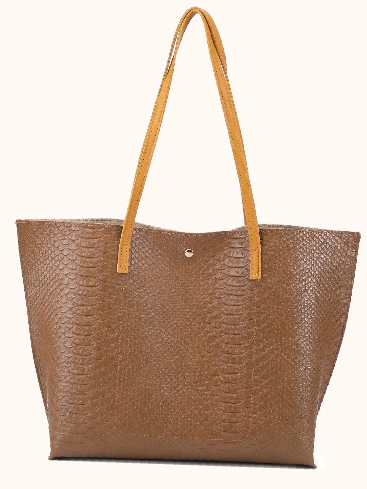 Futurecen - Pebble Embossed Tassel Decor Tote Bag  - Women Tote Bags