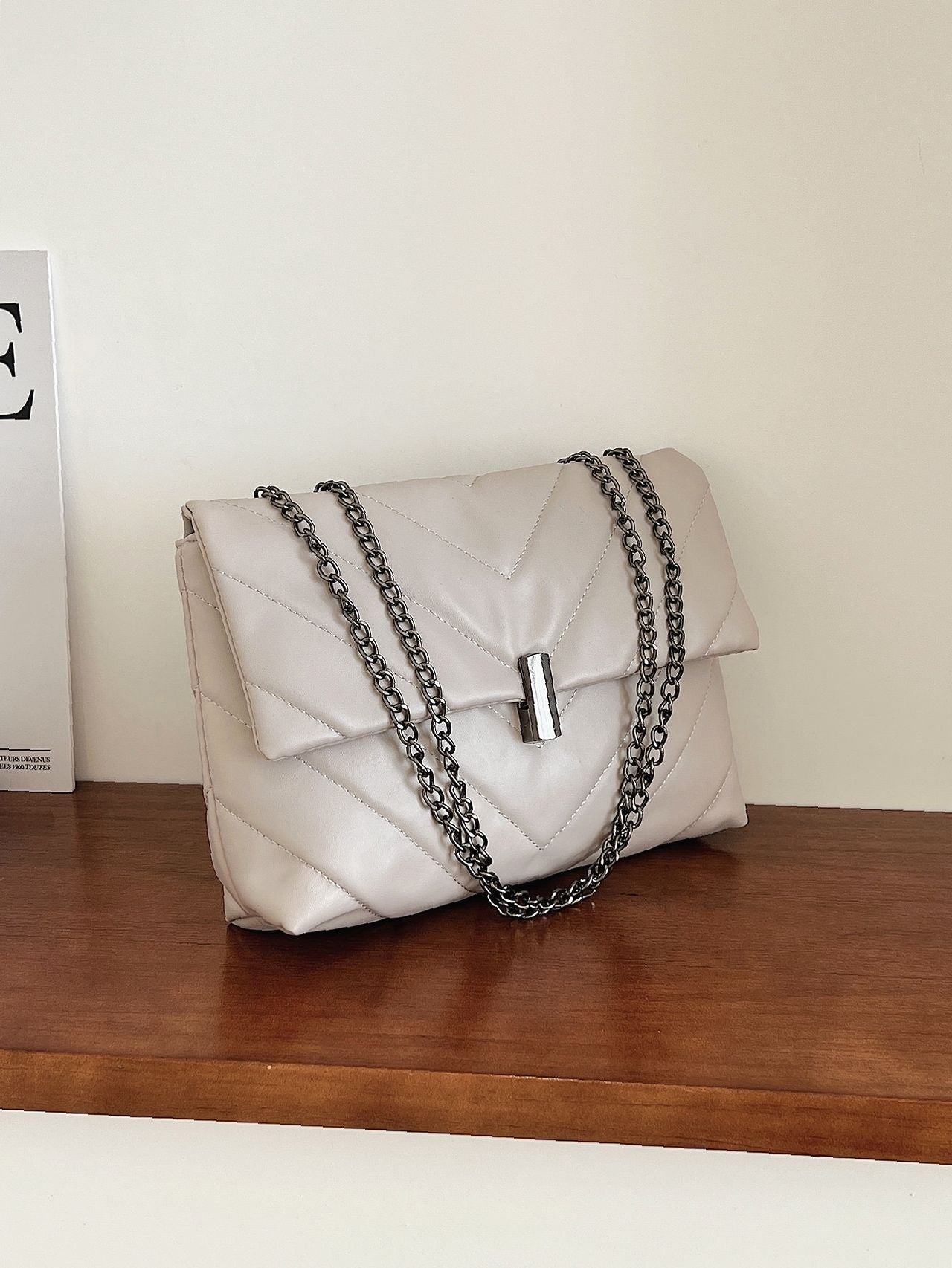 Futurecen - Chevron Chain Tote Bag  - Women Tote Bags