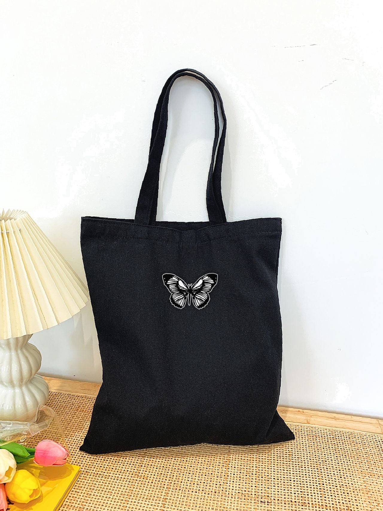 Futurecen - Butterfly Graphic Shopper Bag  - Women Tote Bags