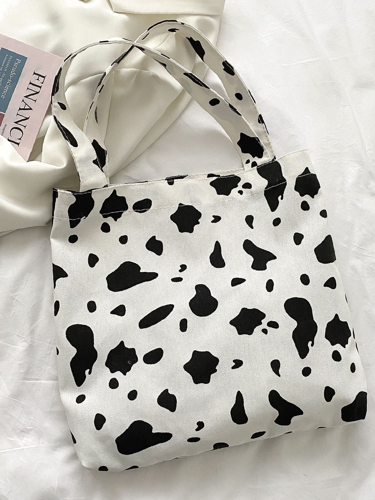 Futurecen - Cow Print Shopper Bag  - Women Tote Bags