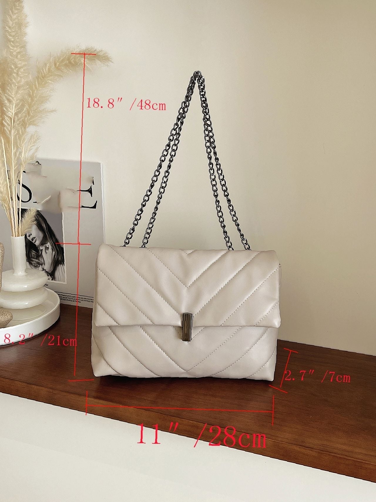 Futurecen - Chevron Chain Tote Bag  - Women Tote Bags