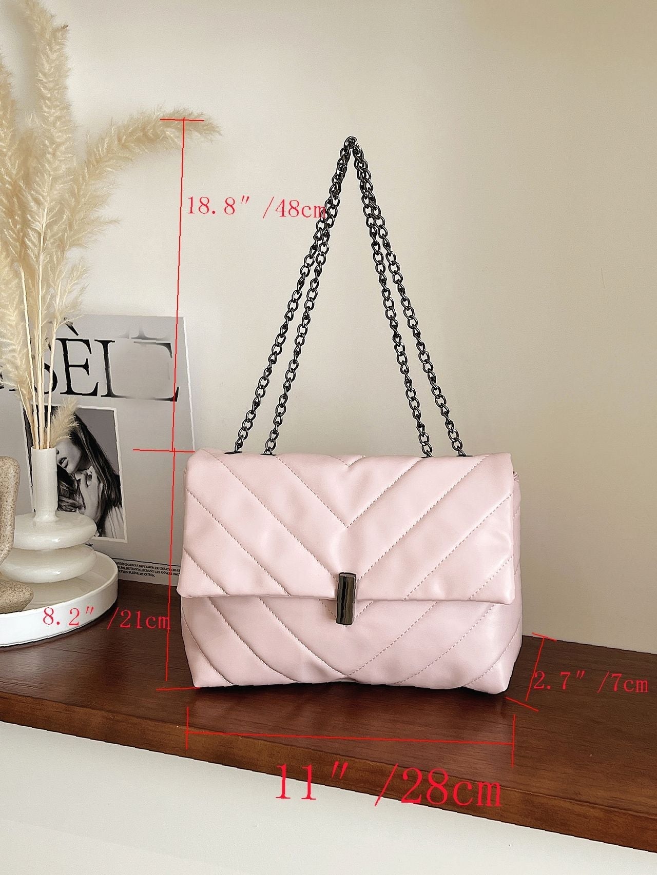 Futurecen - Chevron Chain Tote Bag  - Women Tote Bags