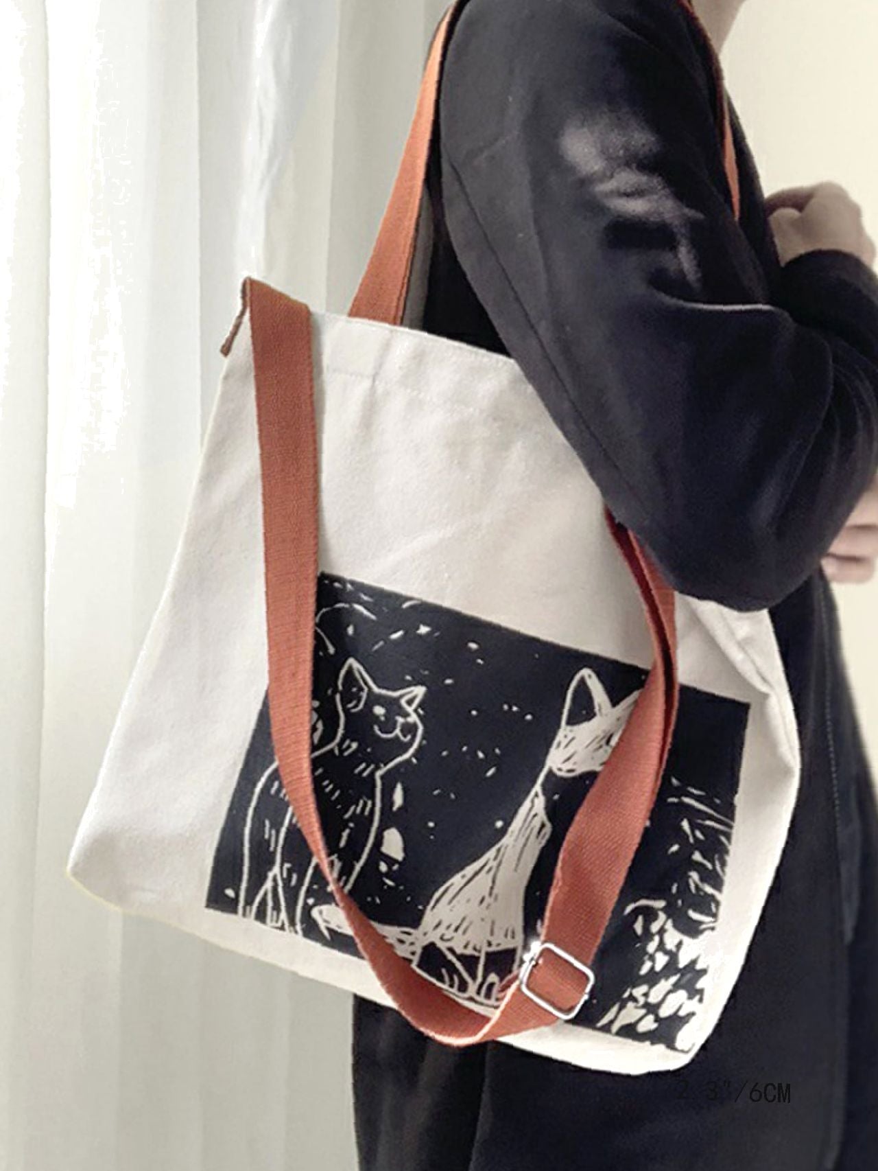 Futurecen - Cartoon Graphic Shopper Bag  - Women Tote Bags