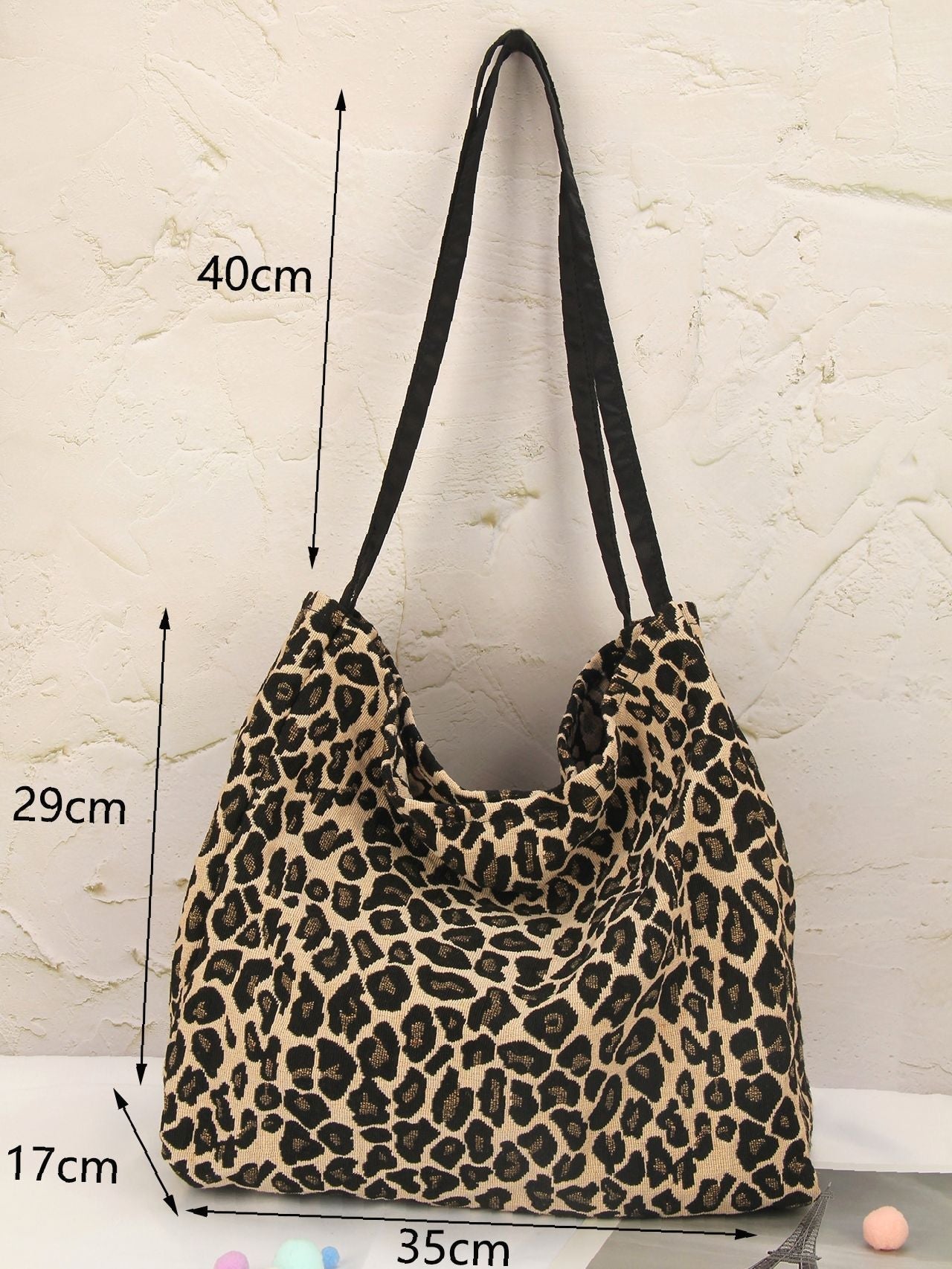 Futurecen - Leopard Print Large Capacity Shoulder Tote Bag  - Women Tote Bags