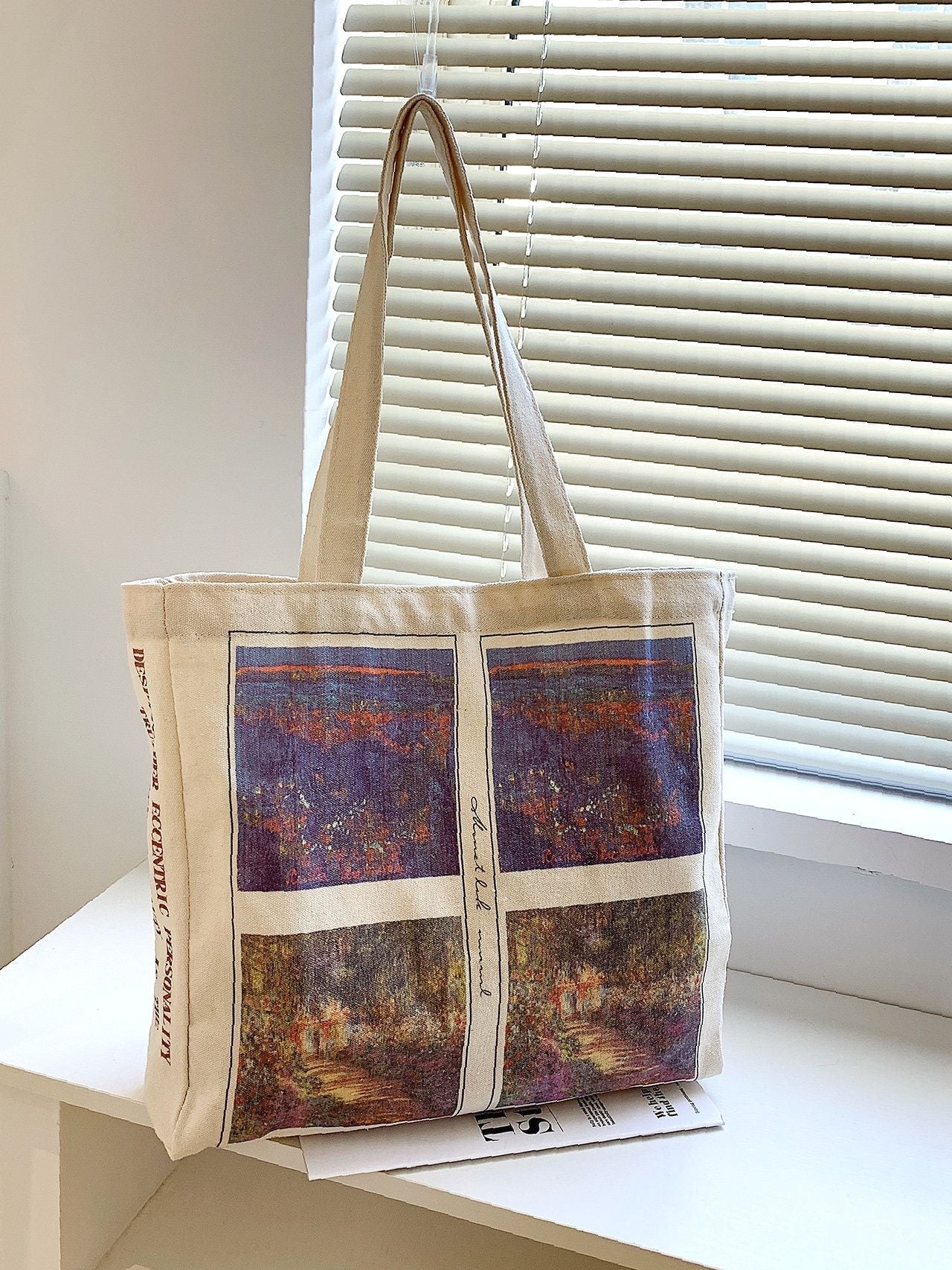 Futurecen - Scenery Print Canvas Tote Bag  - Women Tote Bags