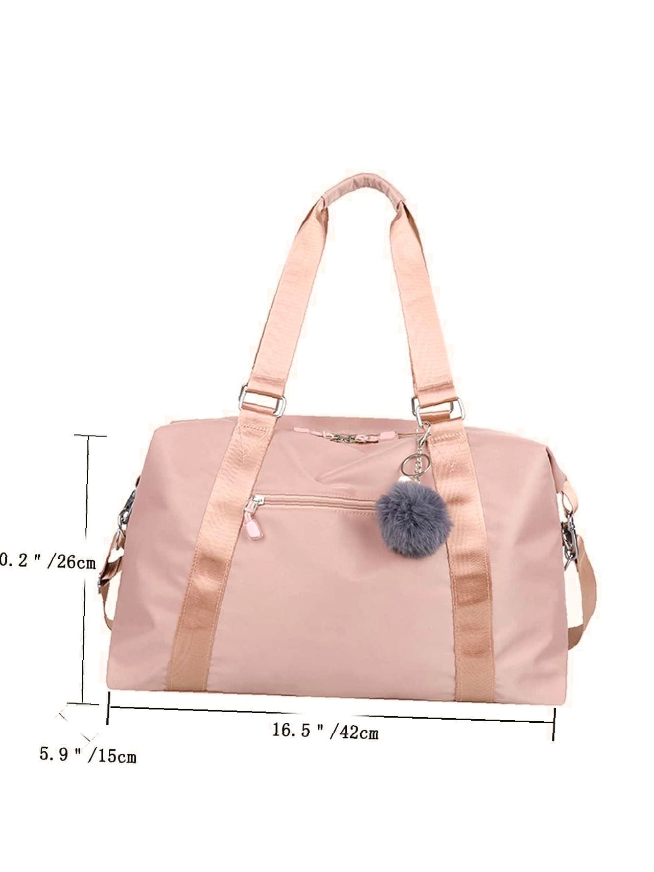 Futurecen - Pom Pom Decor Large Capacity Duffel Bag  - Women Tote Bags