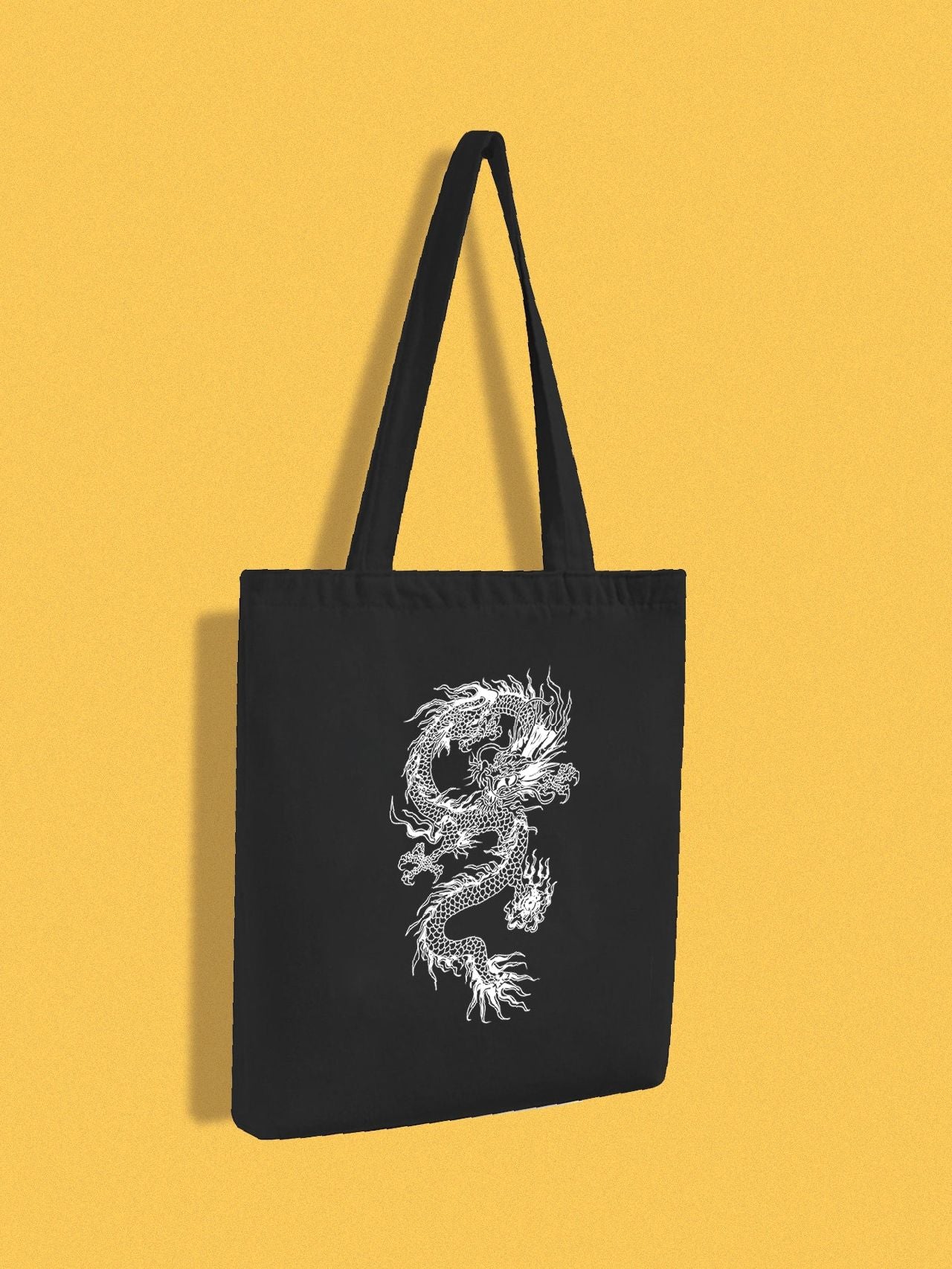 Futurecen - Dragon Graphic Shopper Bag  - Women Tote Bags