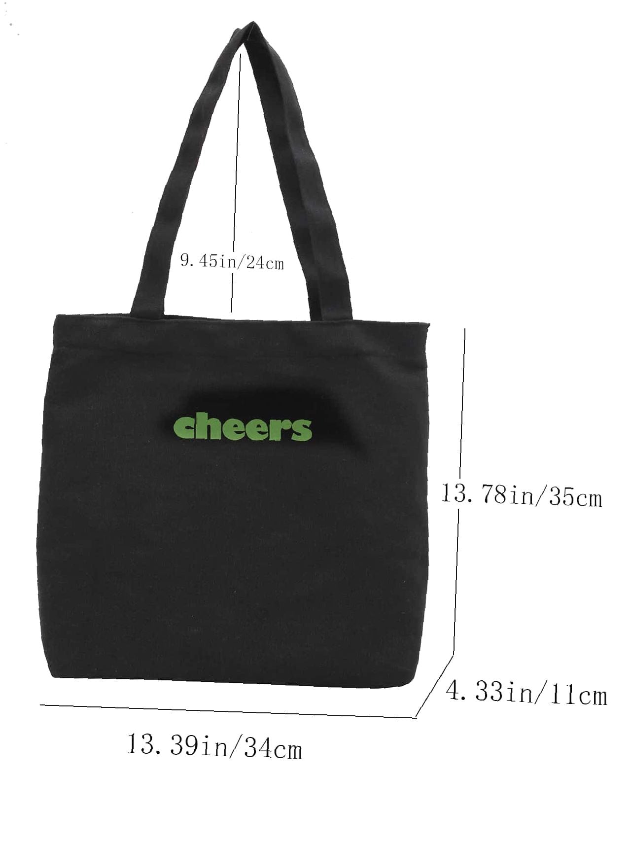 Futurecen - Letter Graphic Shopper Bag  - Women Tote Bags