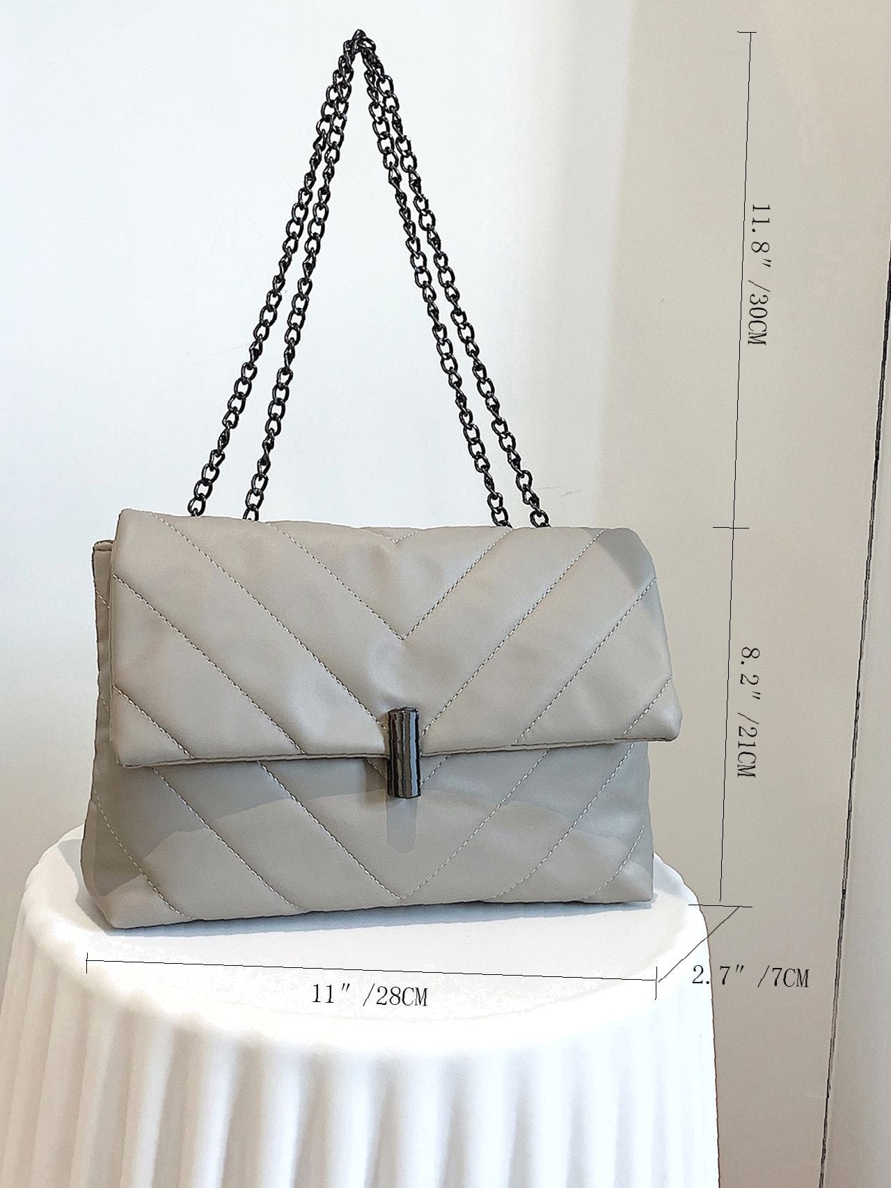 Futurecen - Chevron Chain Tote Bag  - Women Tote Bags