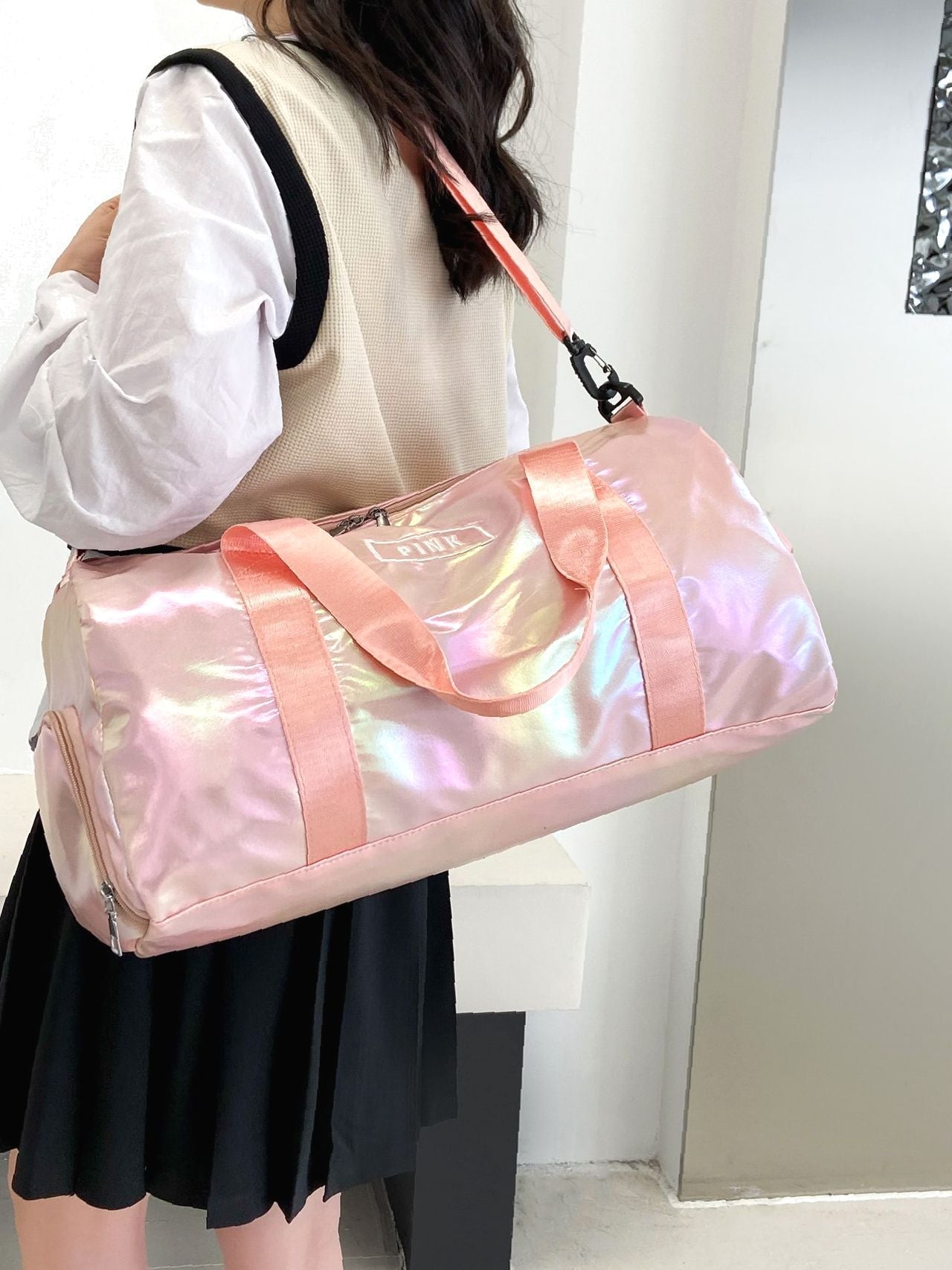 Futurecen - Holographic Pattern Duffel Bag  - Women Tote Bags