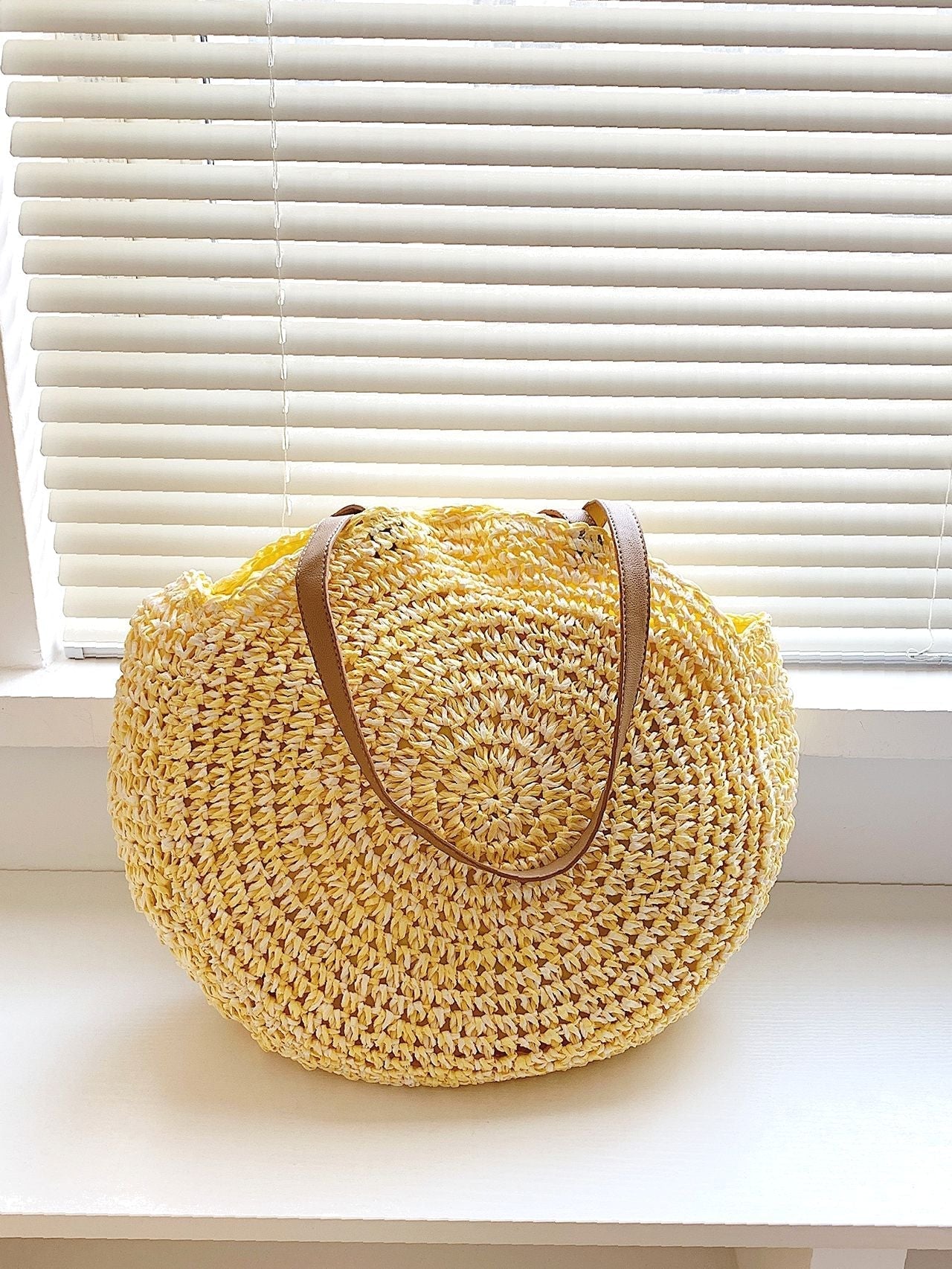 Futurecen - Minimalist Round Straw Bag  - Women Tote Bags