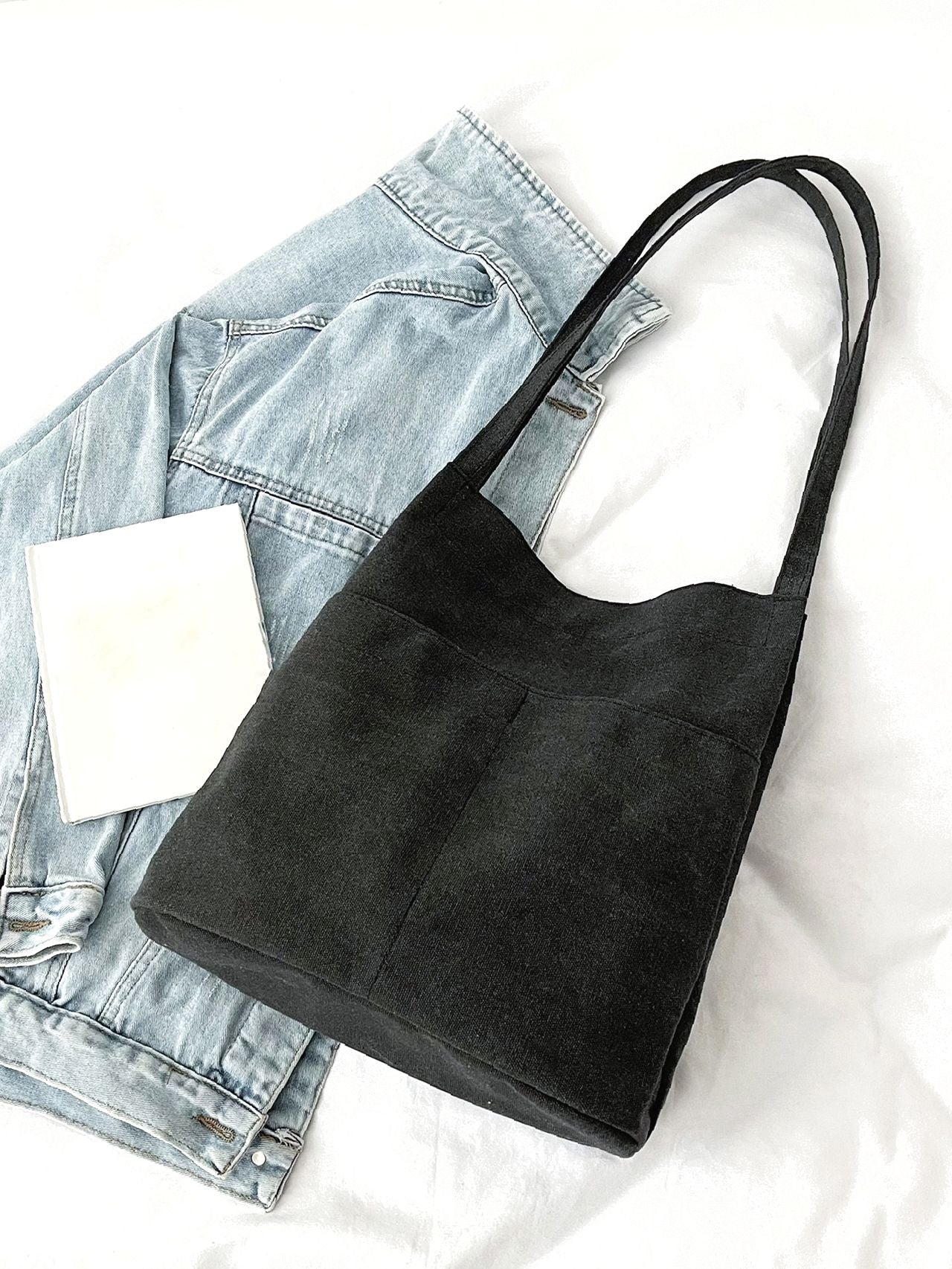 Futurecen - Minimalist Canvas Shopper Bag  - Women Tote Bags