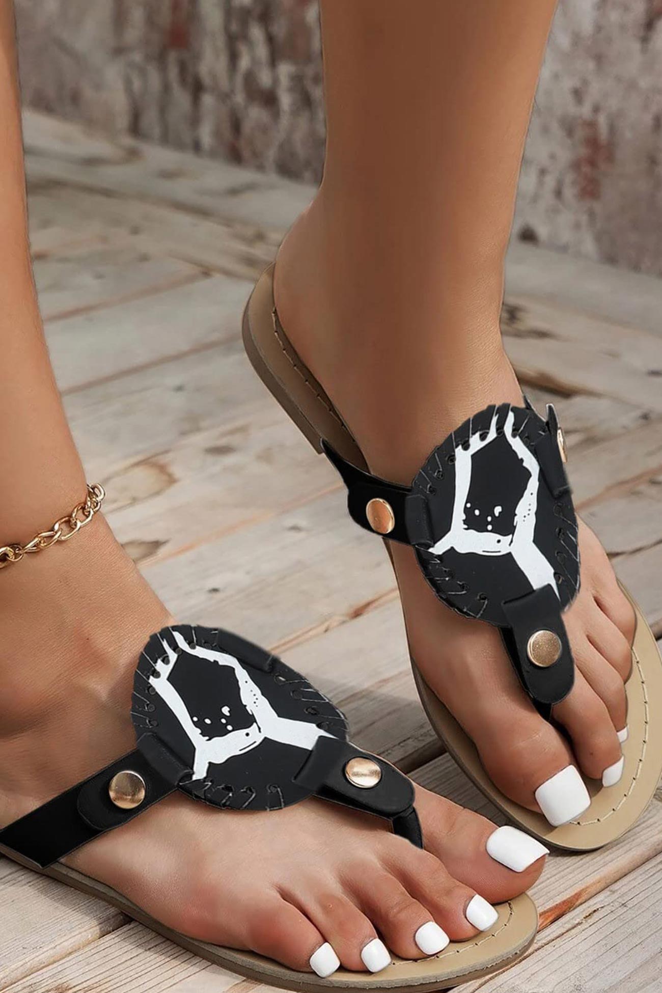 Baseball Flip-Flop Flat Sandals