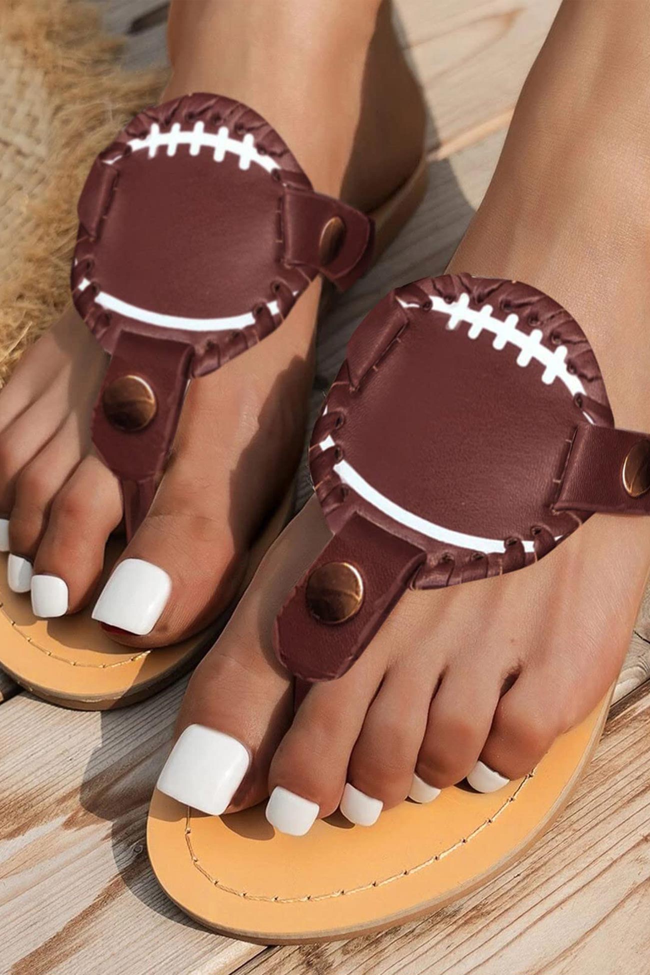 Baseball Flip-Flop Flat Sandals