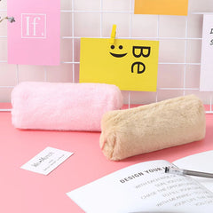 Futurecen  -  Plush Pencil Case Stationery School Pencil Cases Trousse Scolaire Piornik Solid Color Pen Case Estuches Escolares Pencil Pouch