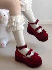 ♡ Candy Cake ♡ - Velvet Flat Platforms