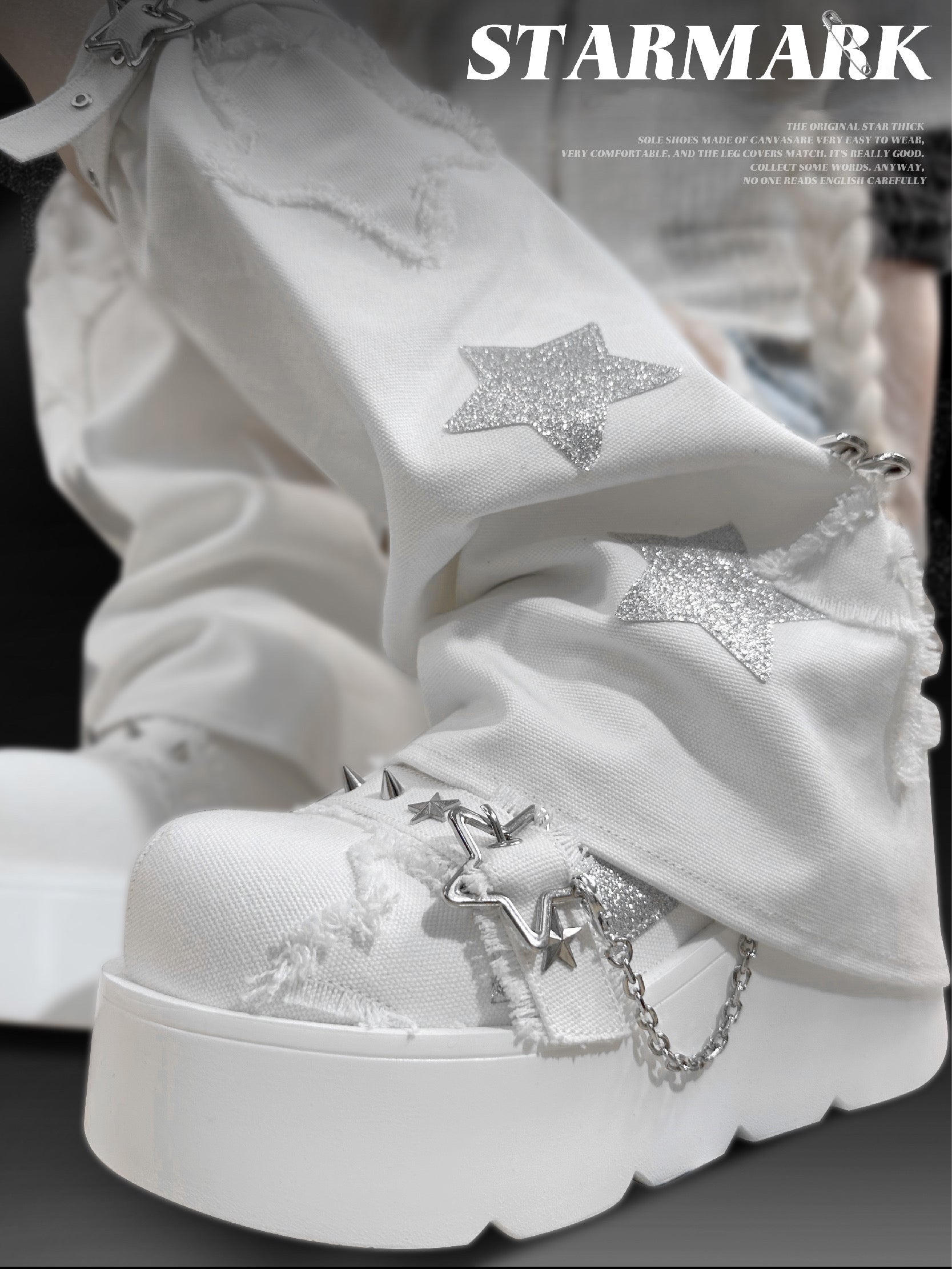 ♡ Star Mark ♡ - Canvas Platform Shoes