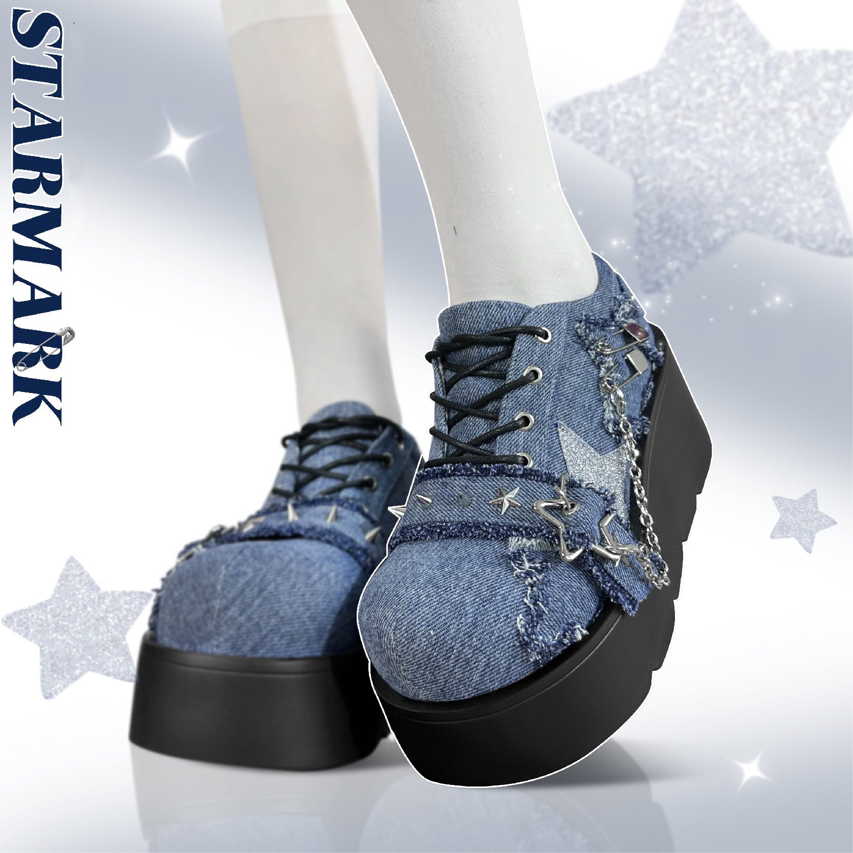 ♡ Star Mark ♡ - Canvas Platform Shoes