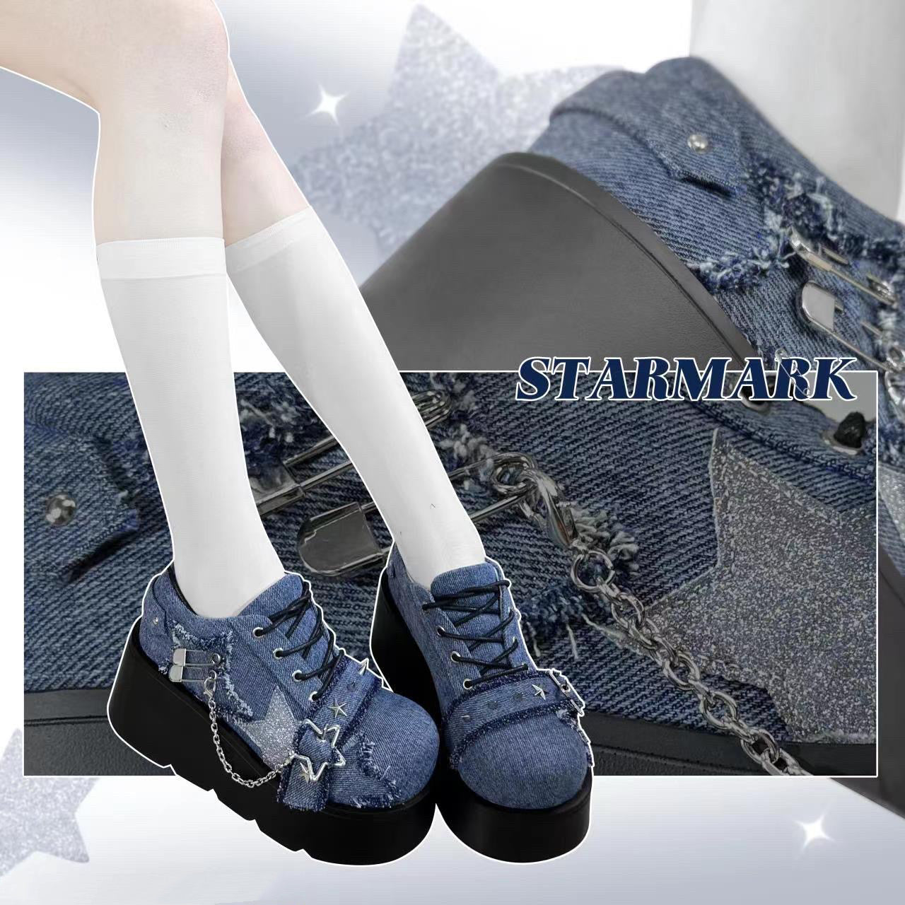 ♡ Star Mark ♡ - Canvas Platform Shoes