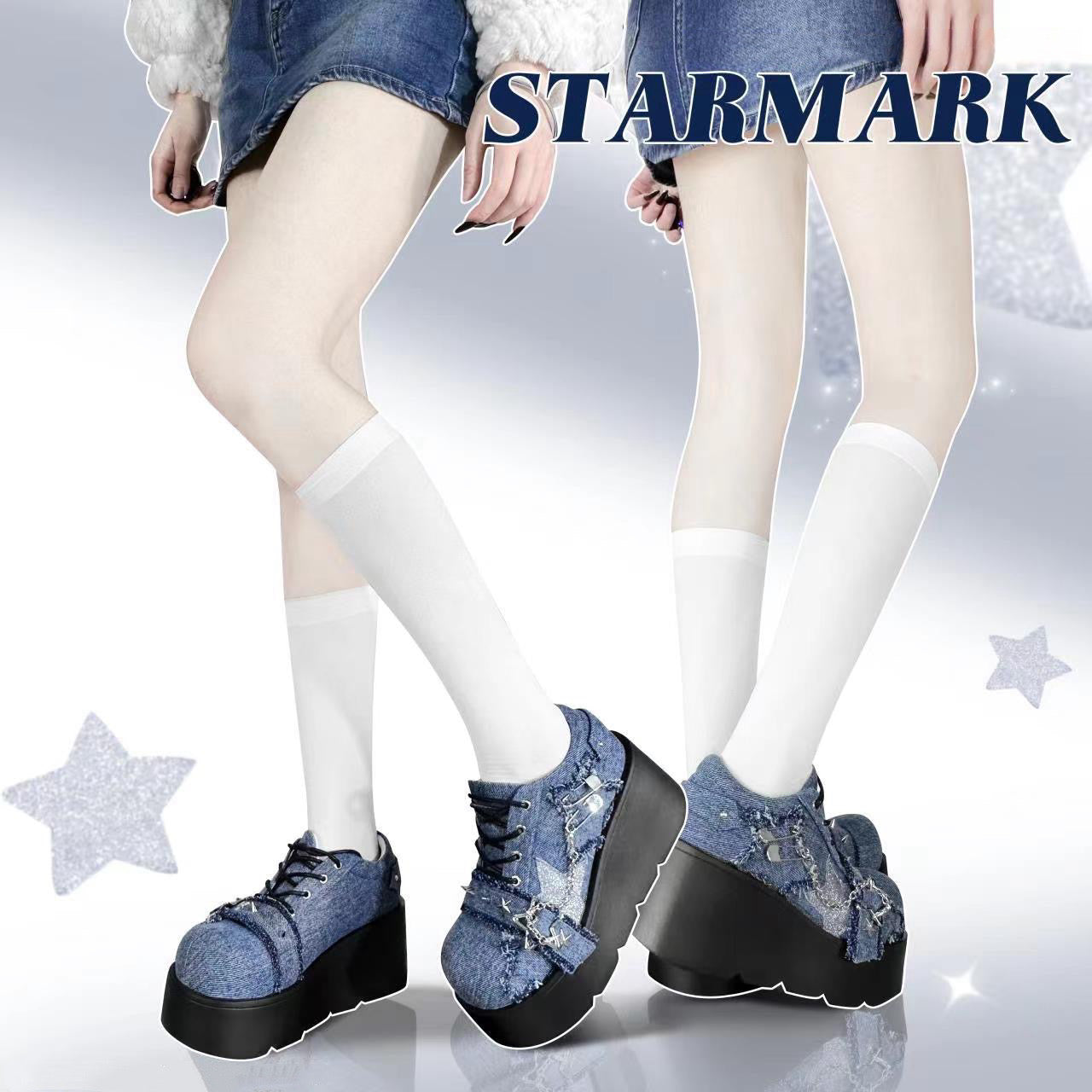 ♡ Star Mark ♡ - Canvas Platform Shoes