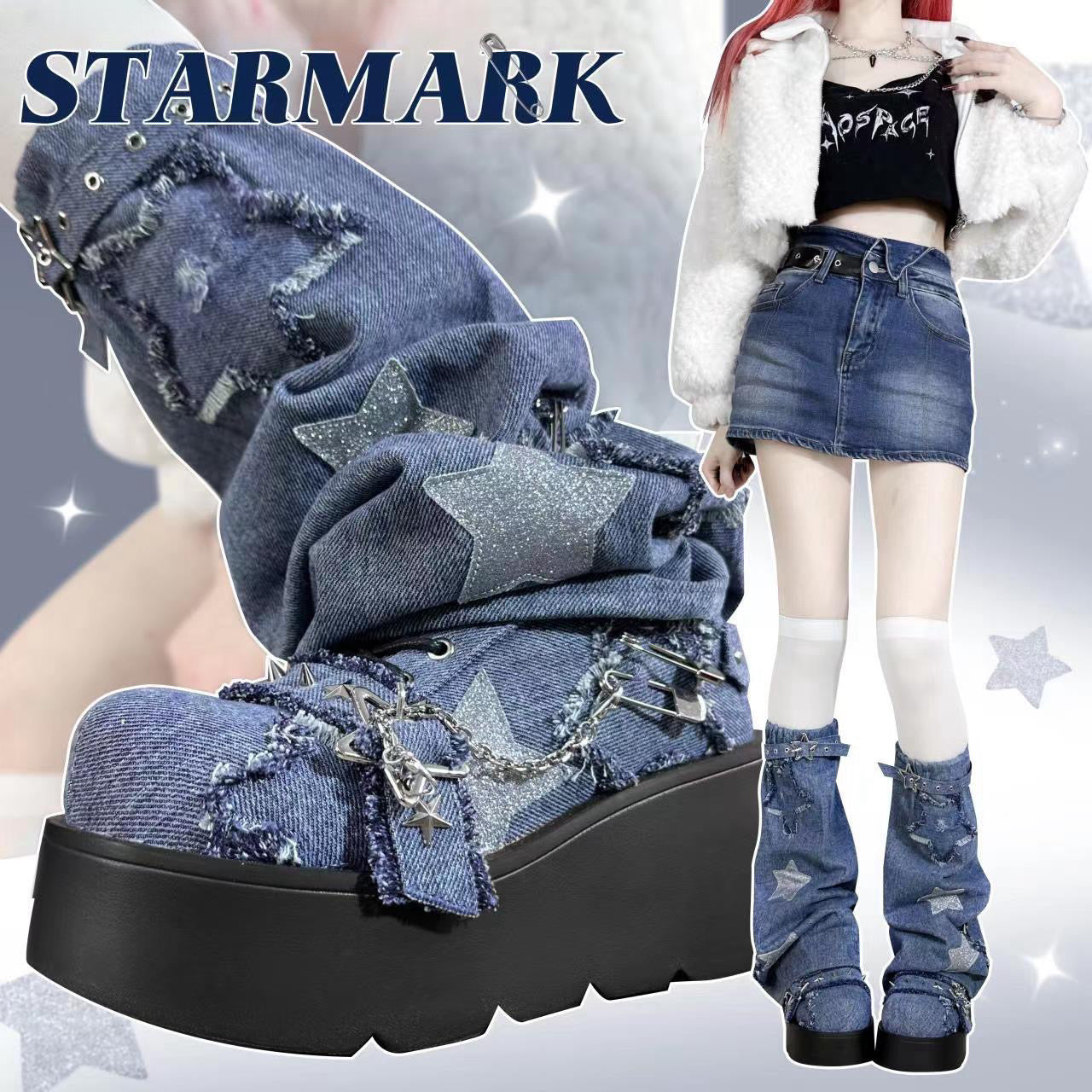 ♡ Star Mark ♡ - Canvas Platform Shoes