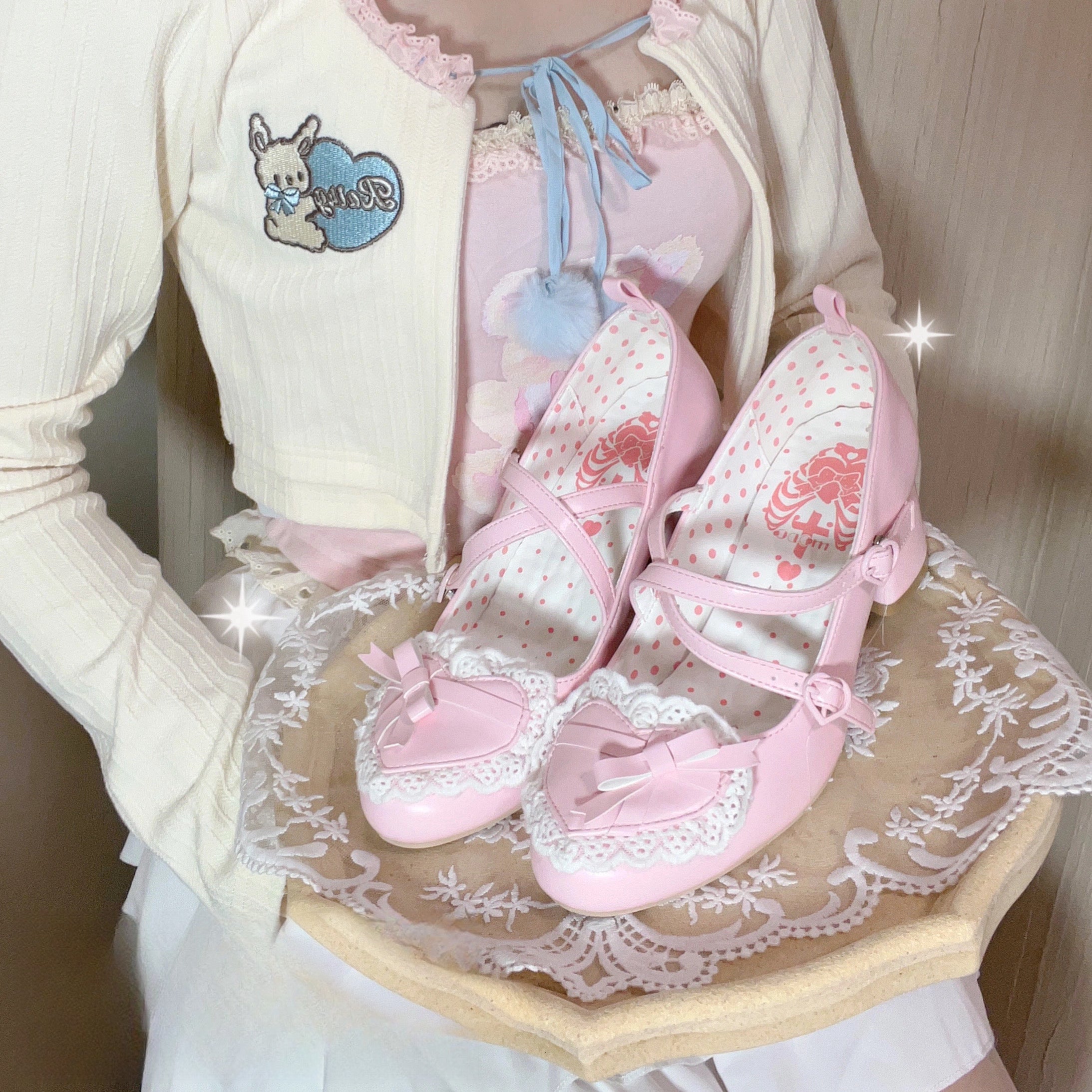 ♡ Vintage Cream Cake ♡ - Mid-Heel/Platform Shoes