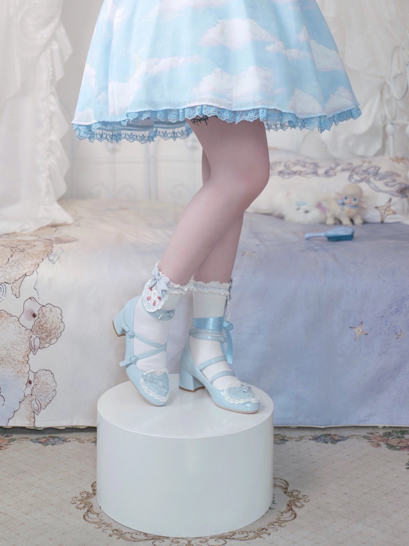 ♡ Vintage Cream Cake ♡ - Mid-Heel/Platform Shoes