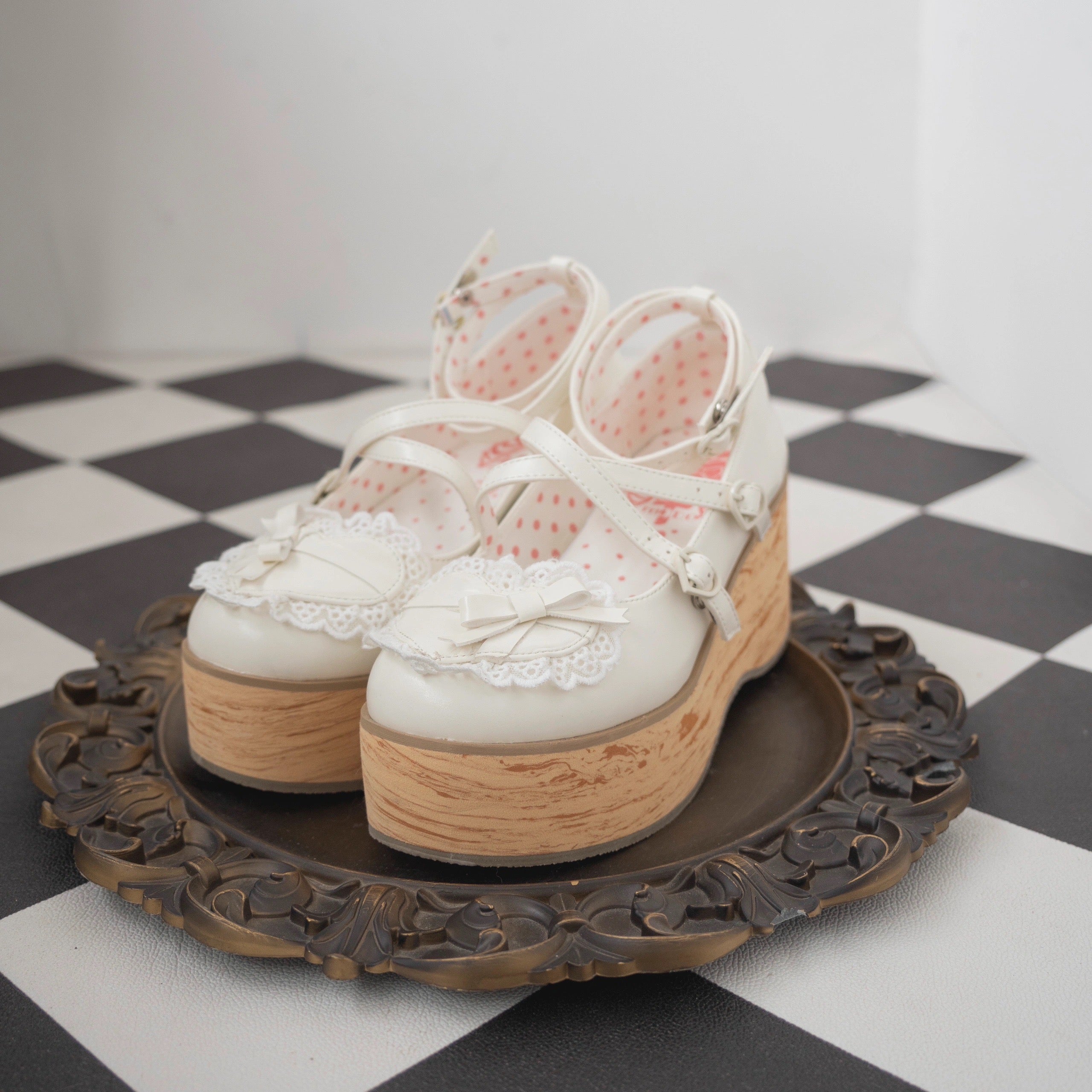 ♡ Vintage Cream Cake ♡ - Mid-Heel/Platform Shoes