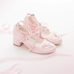 ♡ Vintage Cream Cake ♡ - Mid-Heel/Platform Shoes